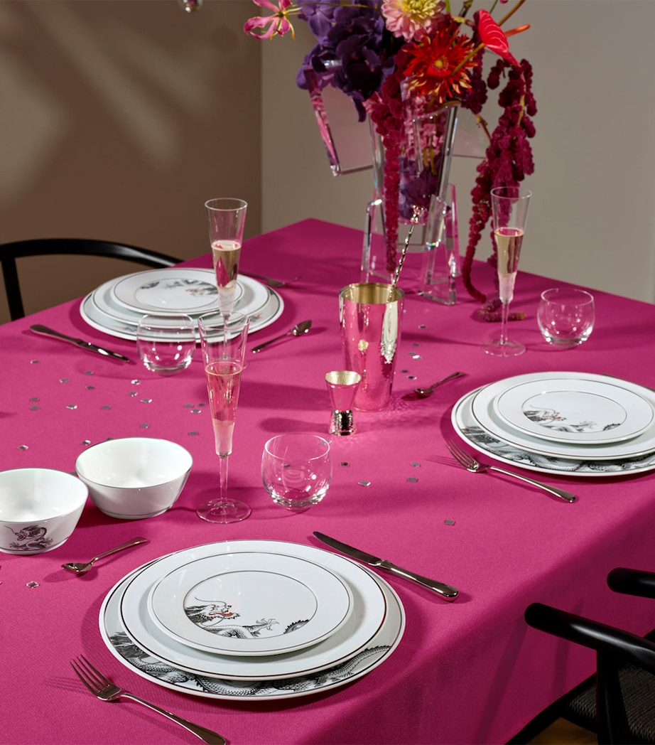 Porcelain-Platinum Lucky Dragon Dinner Plate (29cm) PLATINUM Image 2