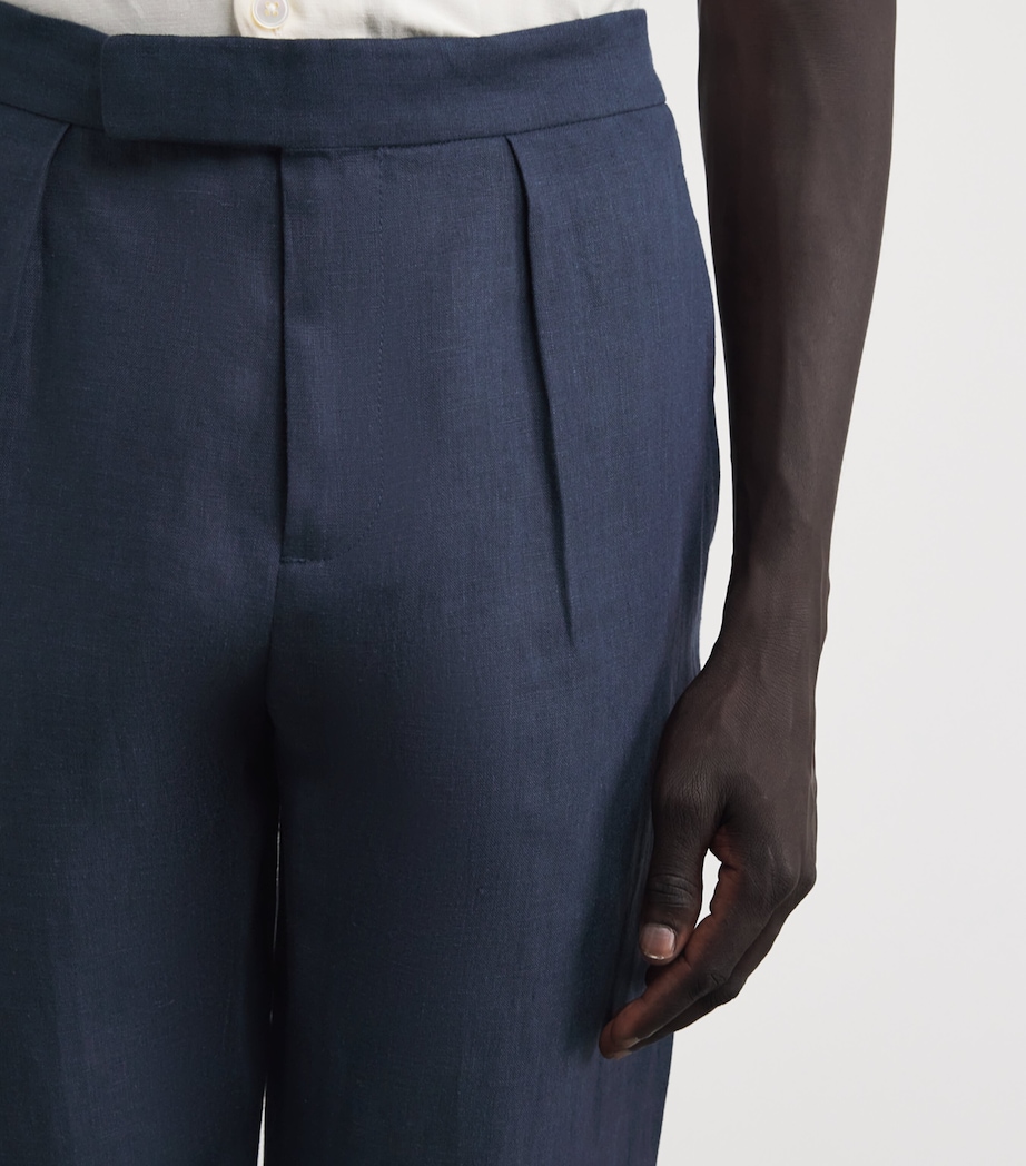 Linen Davis Trousers CLASSIC CHAIRMAN NVY Image 6