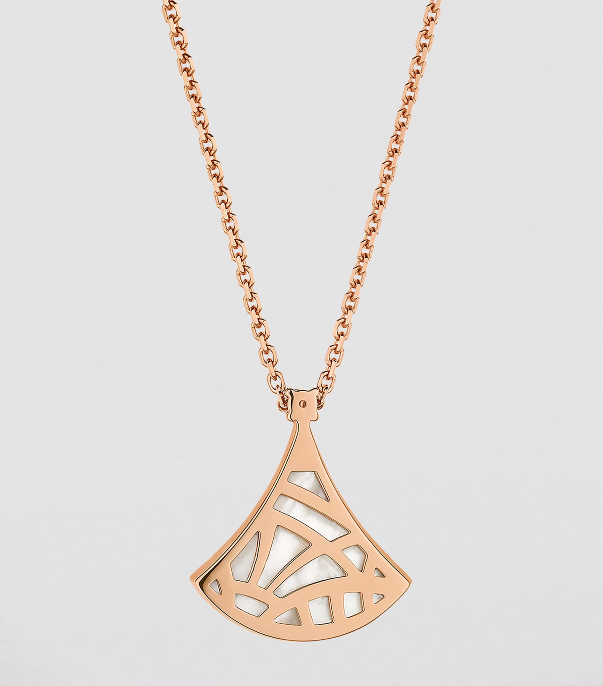 Rose Gold, Diamond and Mother-of-Pearl Divas' Dream Necklace PINK GOLD Image 2
