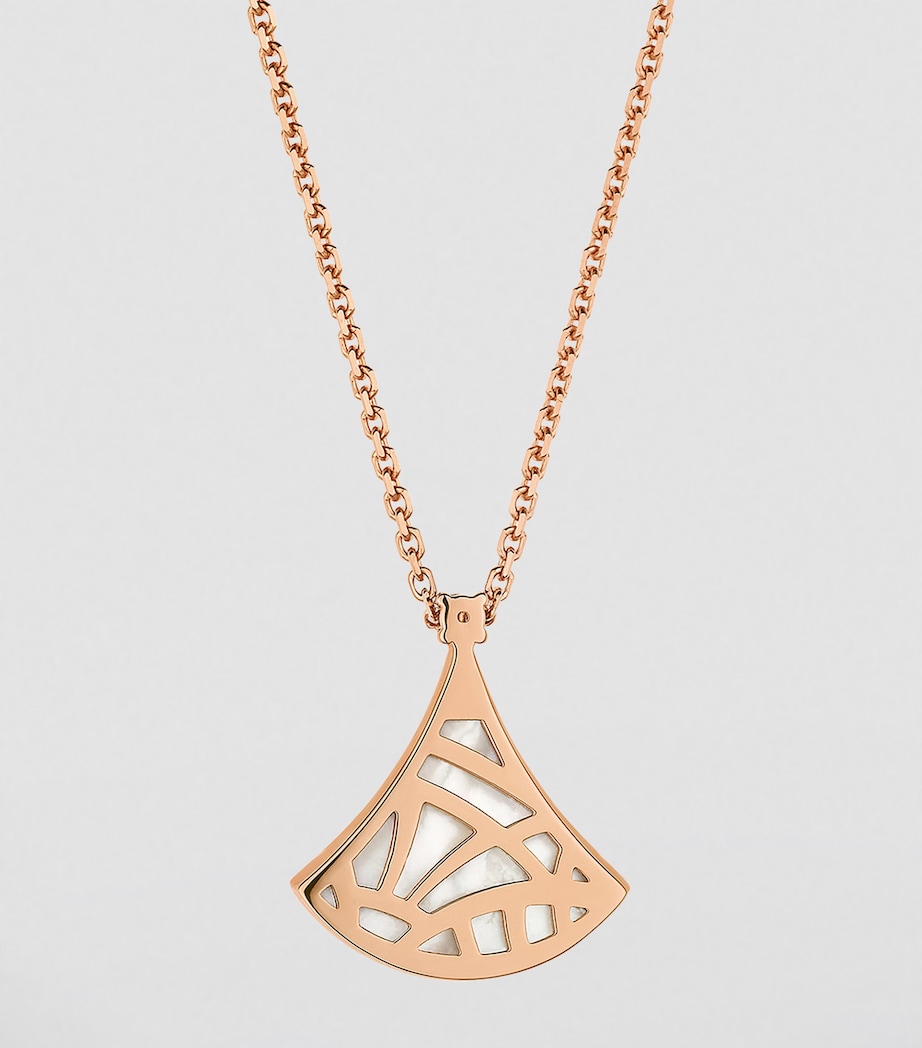 Rose Gold, Diamond and Mother-of-Pearl Divas' Dream Necklace PINK GOLD Image 2