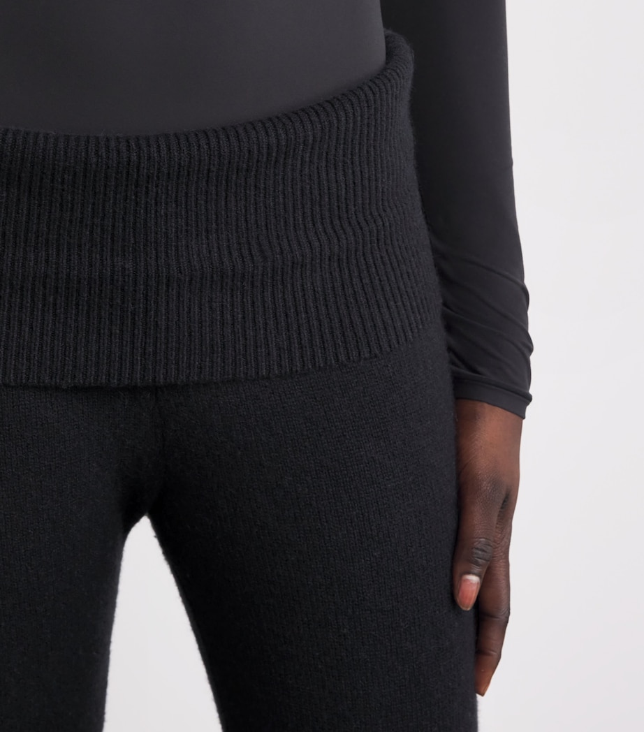 Wool-Cashmere Blend Fold-Over Trousers ONYX Image 6