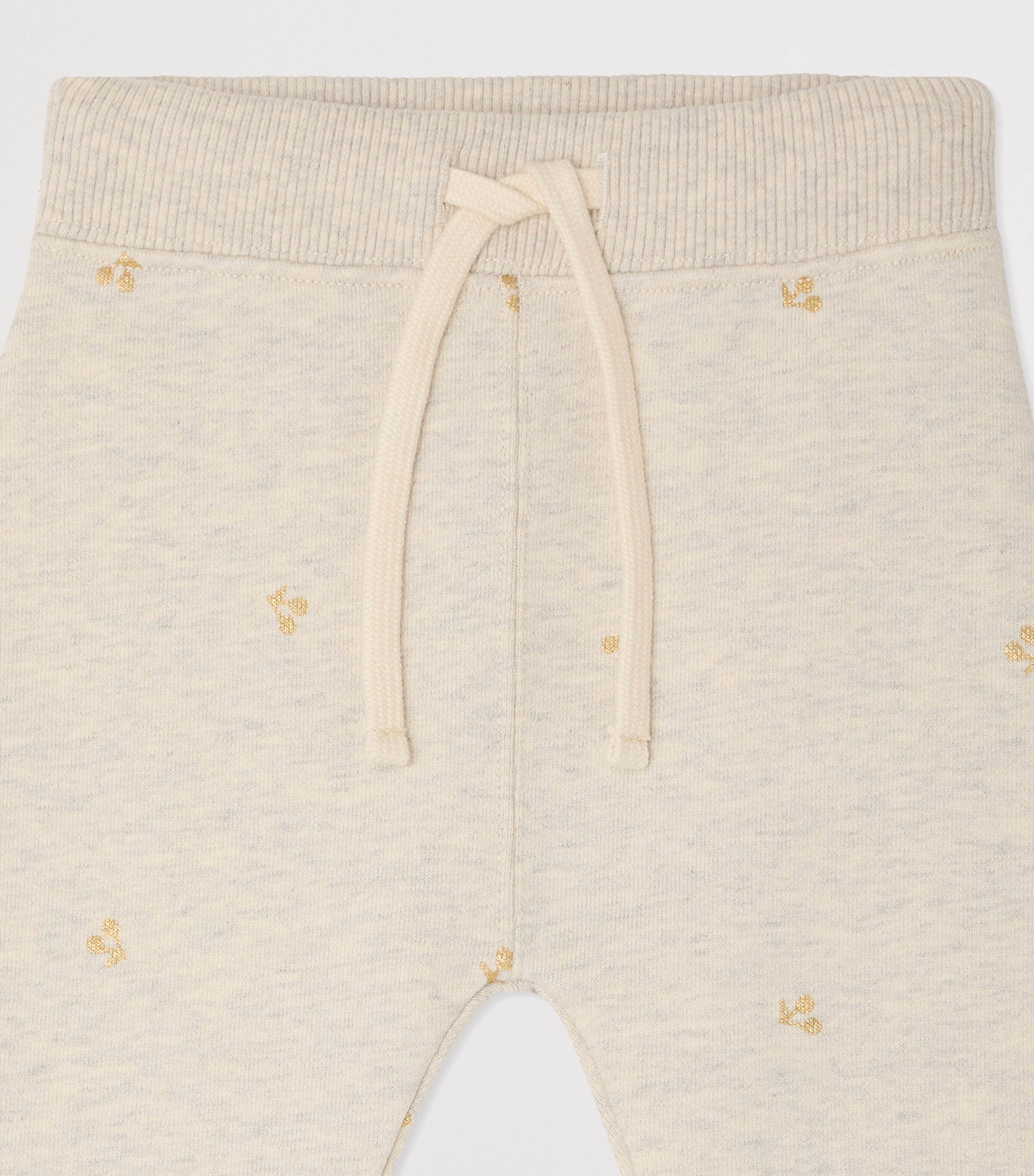 Cotton Cherry Print Sweatpants (6-18 Months) IMPRIME BEIGE Image 3