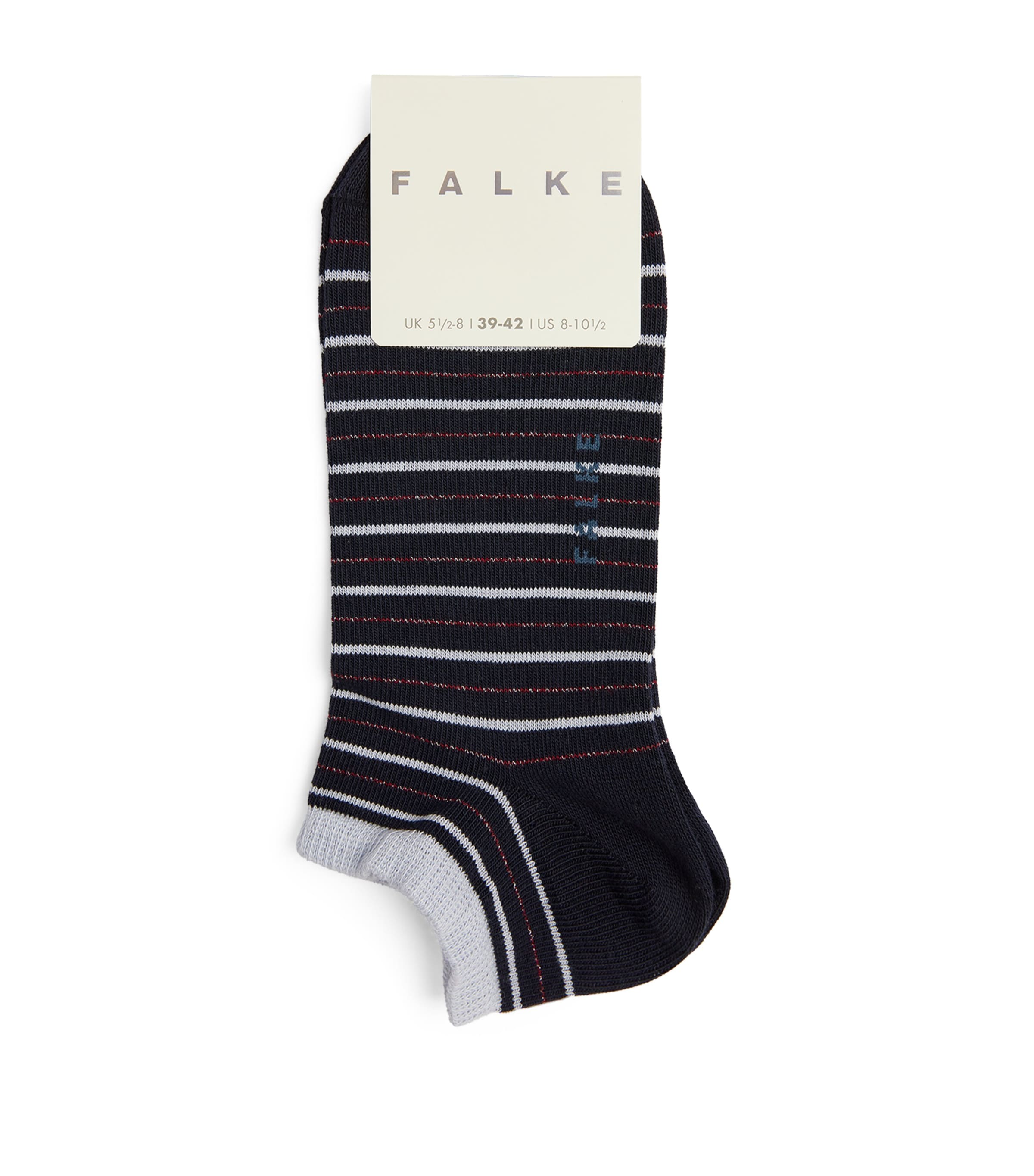 Falke Glitter-embellished Striped Socks In Navy