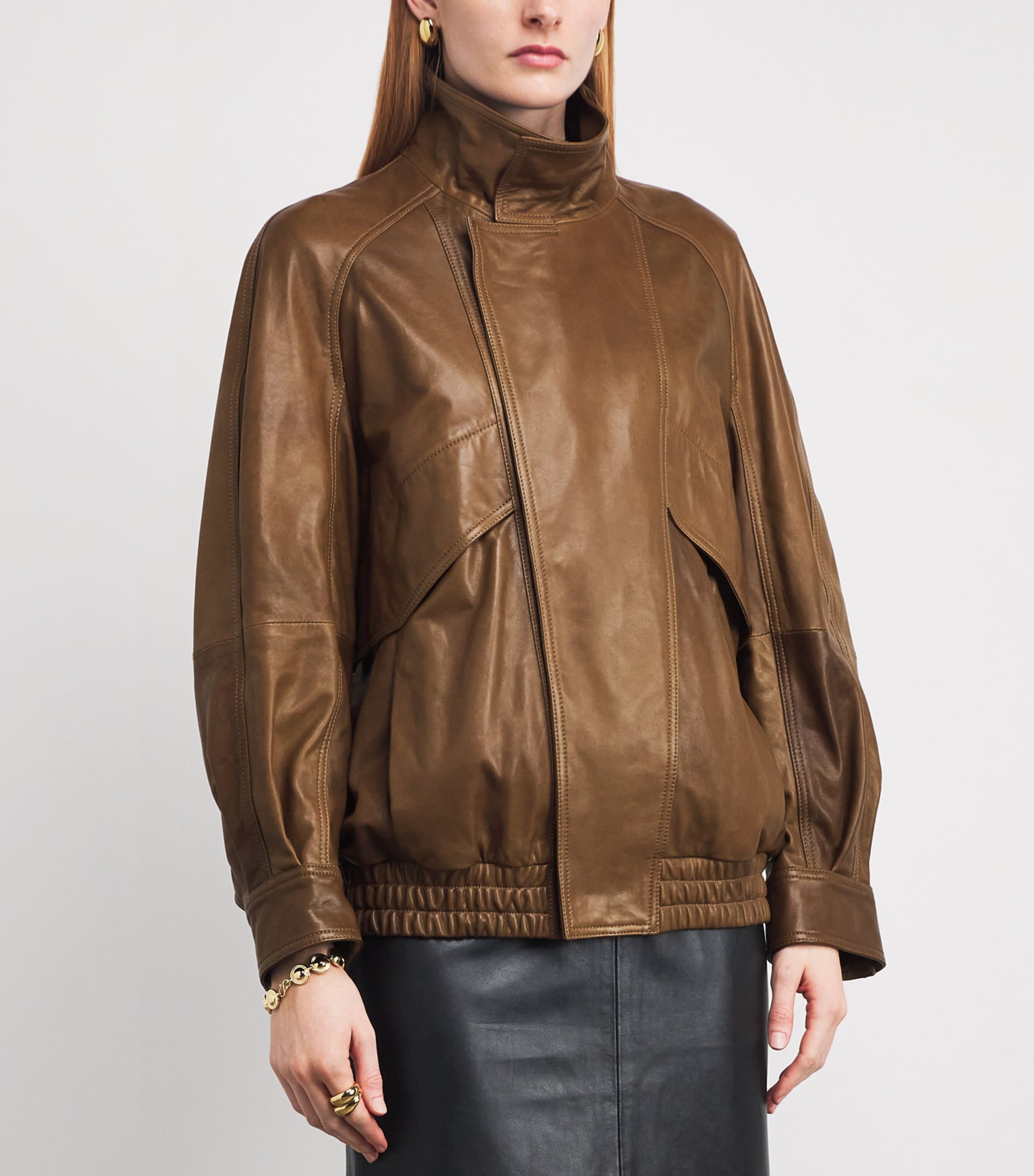 Ariste Leather Jacket LICHEN Image 3