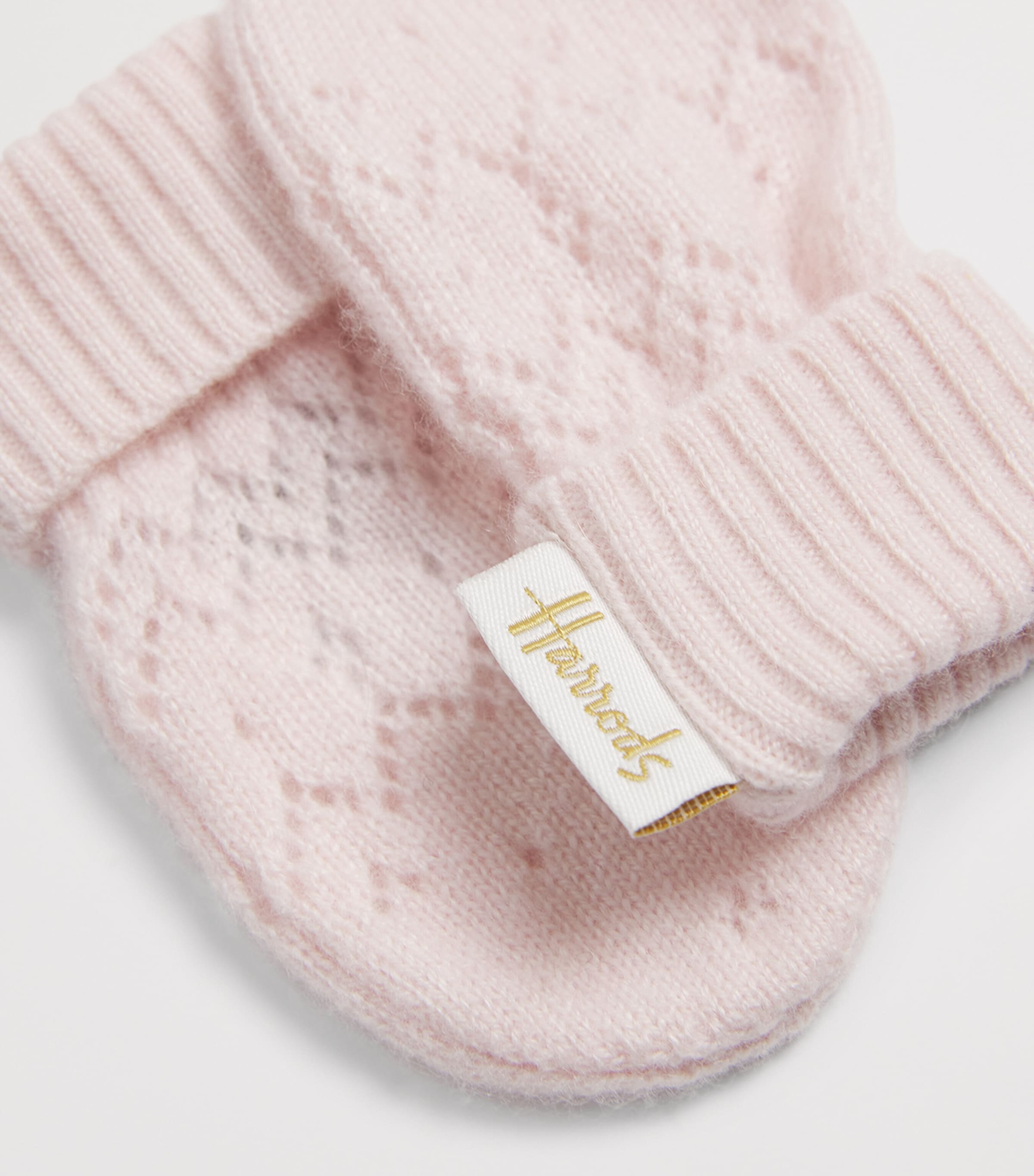 Cashmere Mittens PINK Image 2