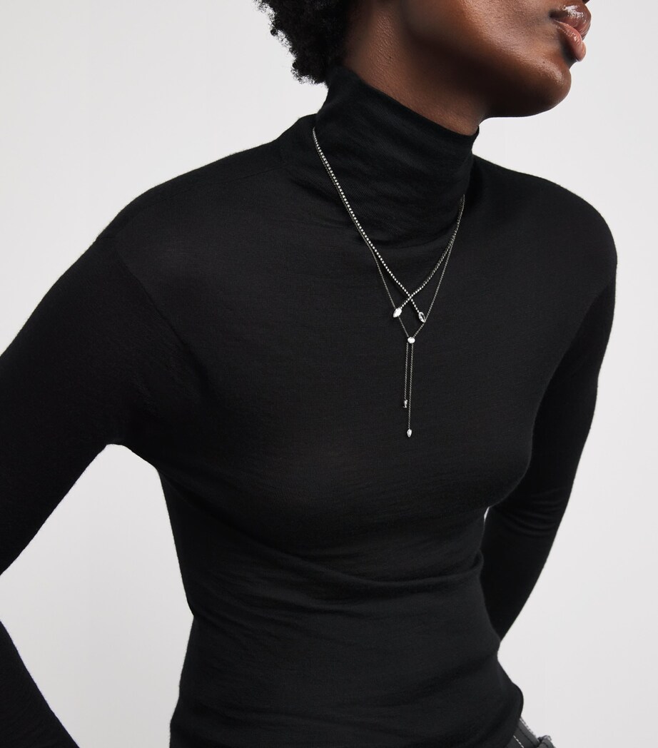 Eva Fehren Blackened White Gold and Diamond Boa Necklace Black Gold Image 4