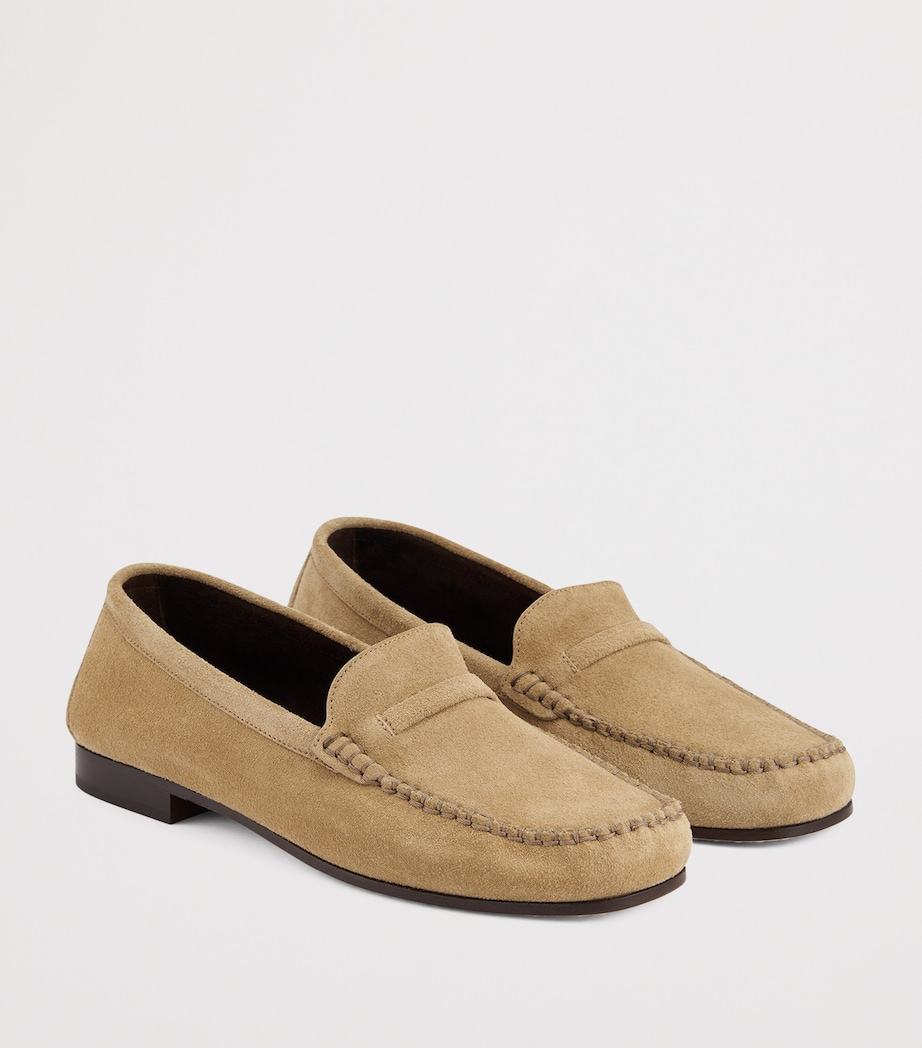 Malone Souliers Suede Knightsbridge Loafers Sand Image 3