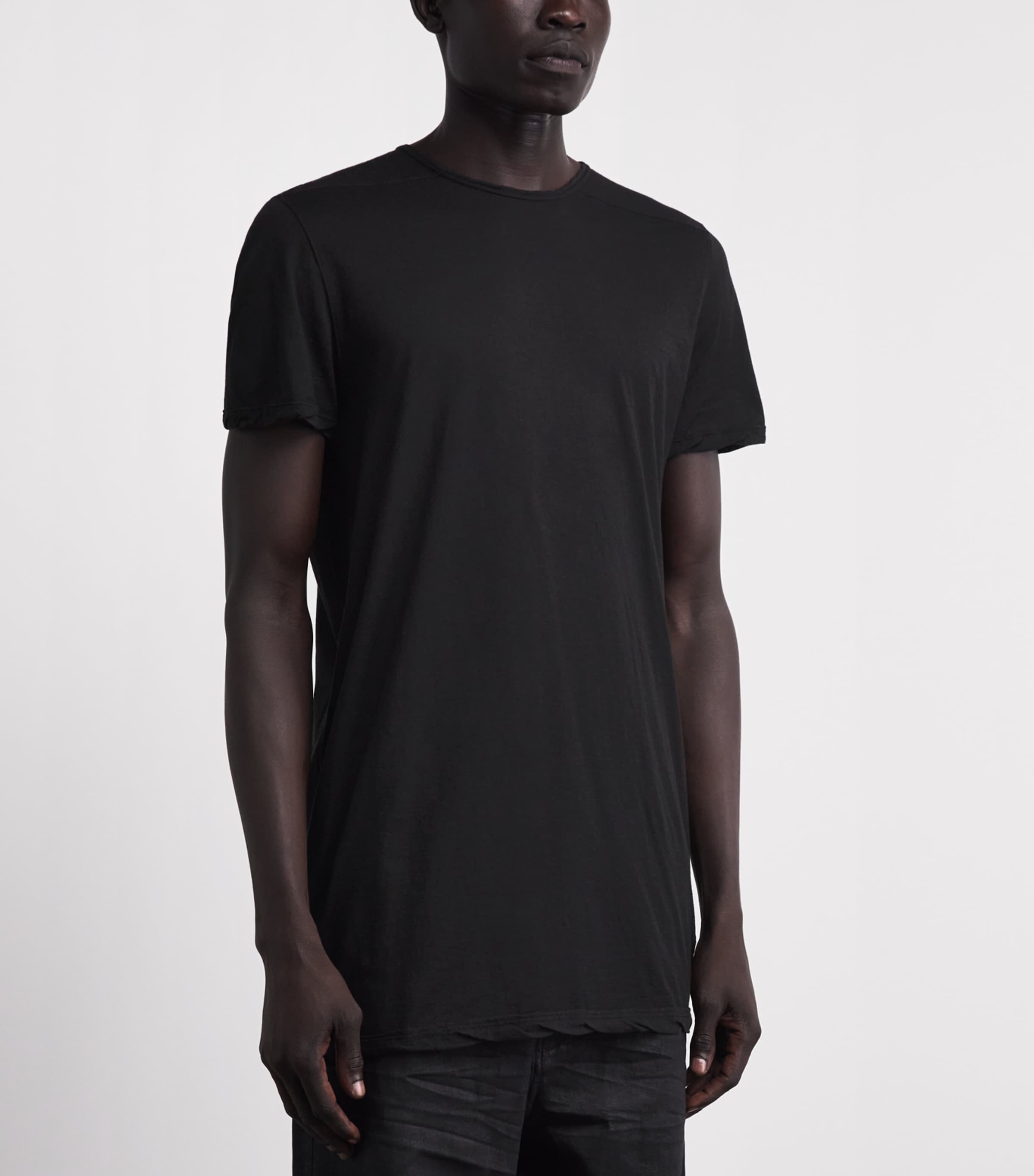 Rick Owens Mens Cotton Level T-Shirt Black Image 4