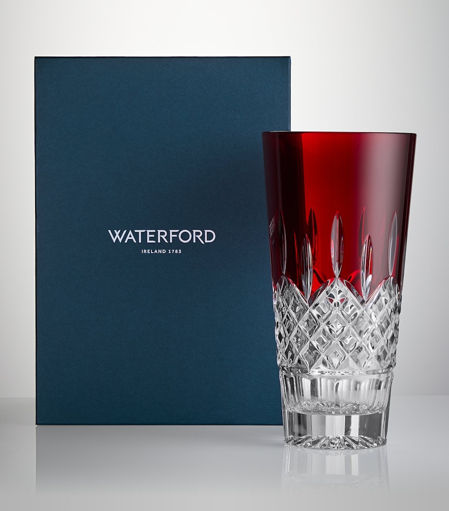 Crystal Lismore Red Vase (25cm) RED Image 7