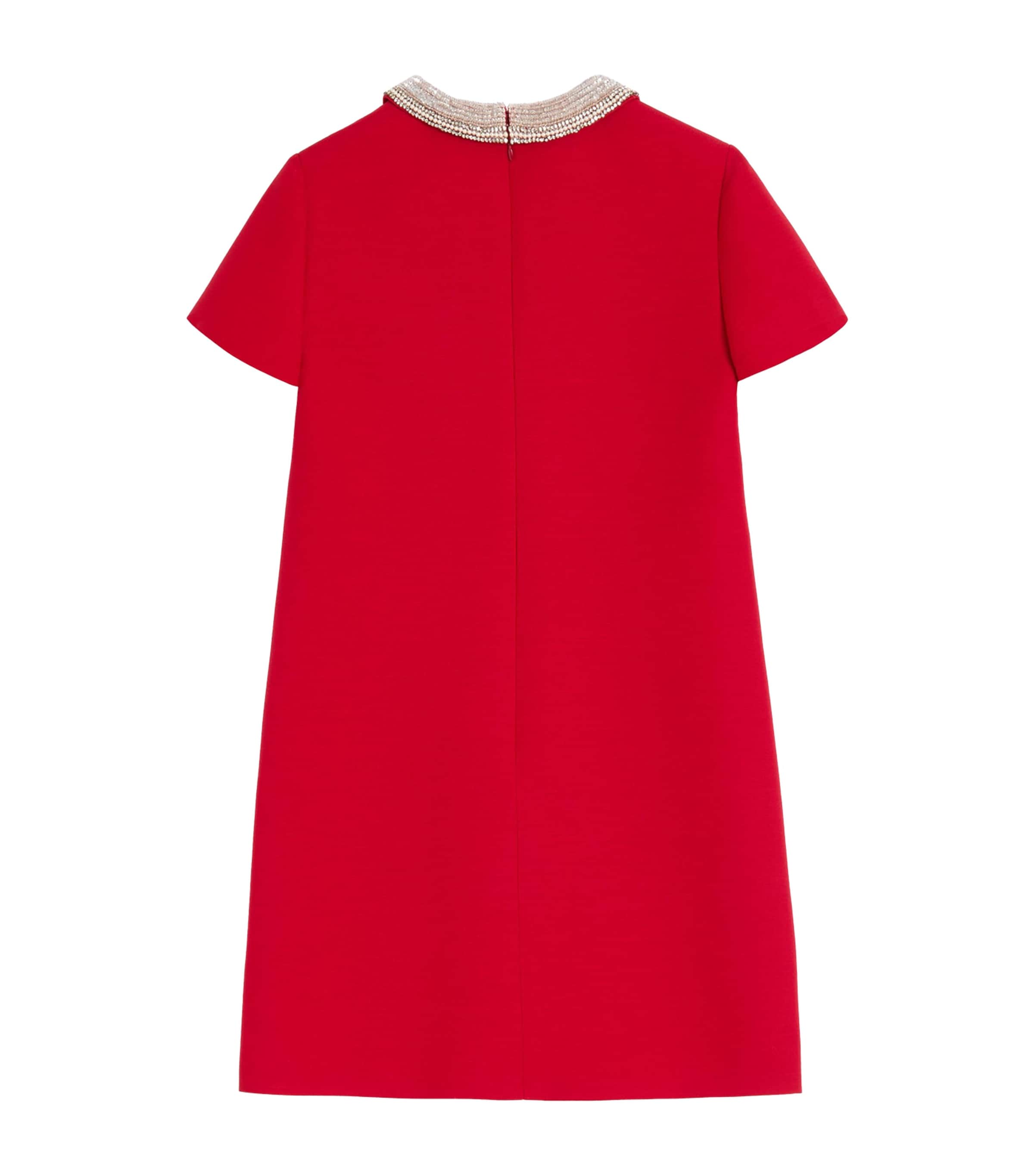 Wool-Silk Crystal Mini Dress D5Q Image 2