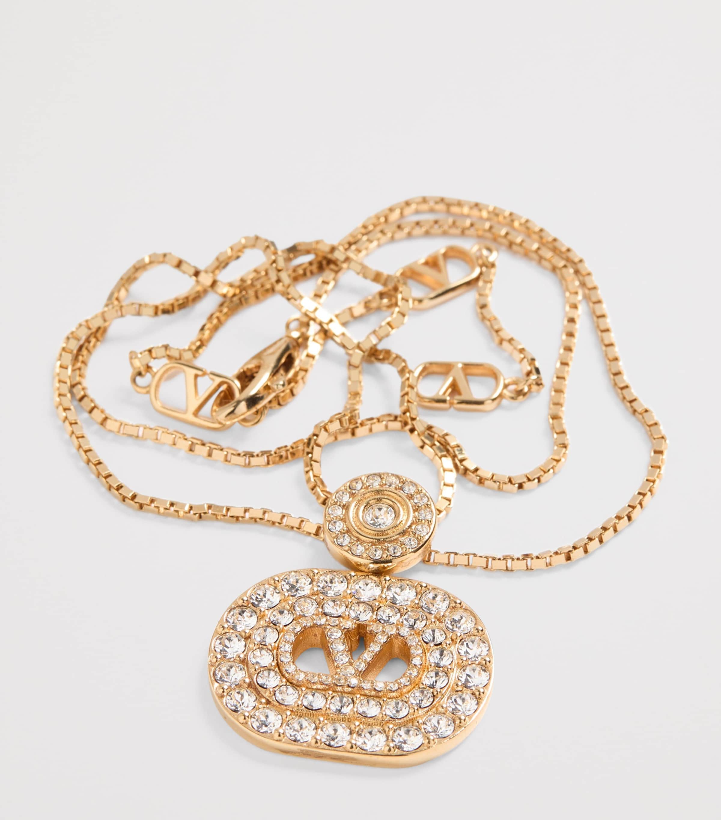 Valentino Garavani Crystal VLogo Signature Necklace Image 2