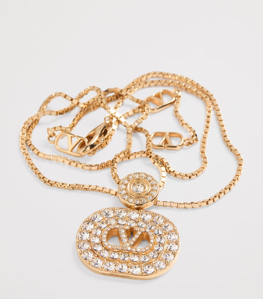 Valentino Garavani Crystal VLogo Signature Necklace Image 2