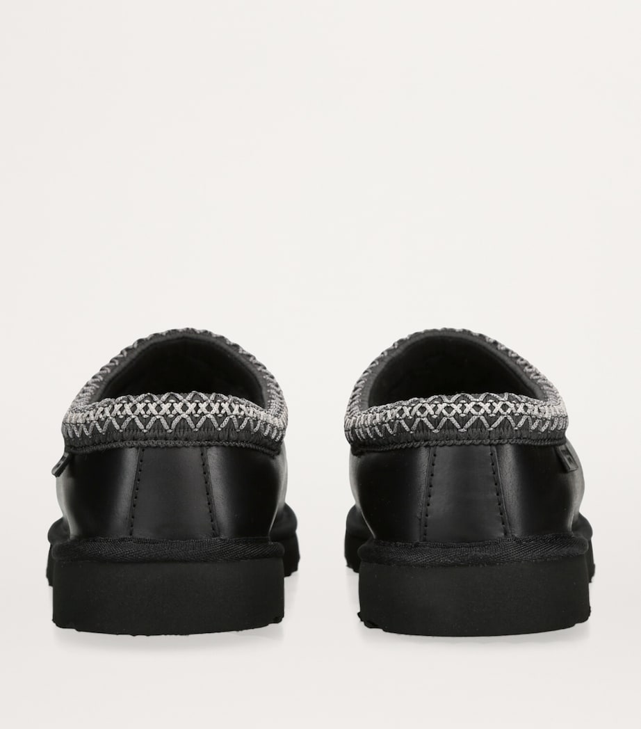 Leather Tasman Slippers BLACK Image 2
