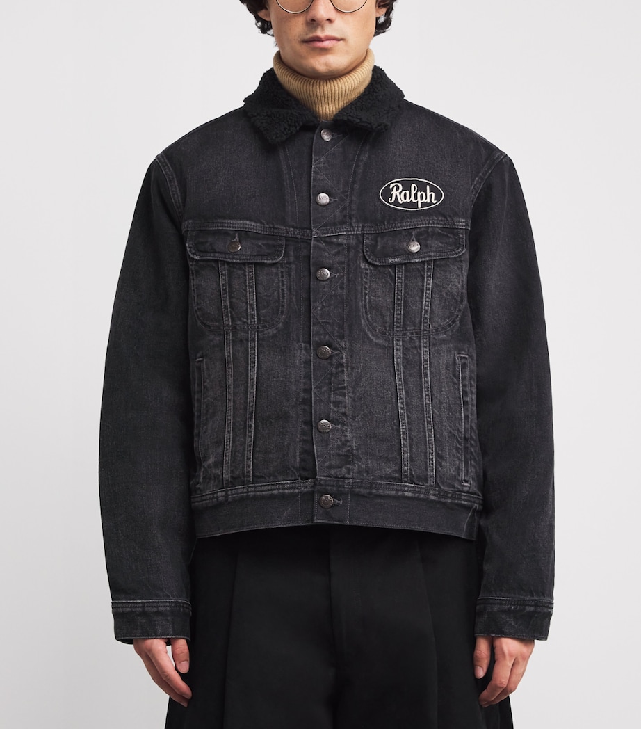 Logo Trucker Denim Jacket BLACK Image 3