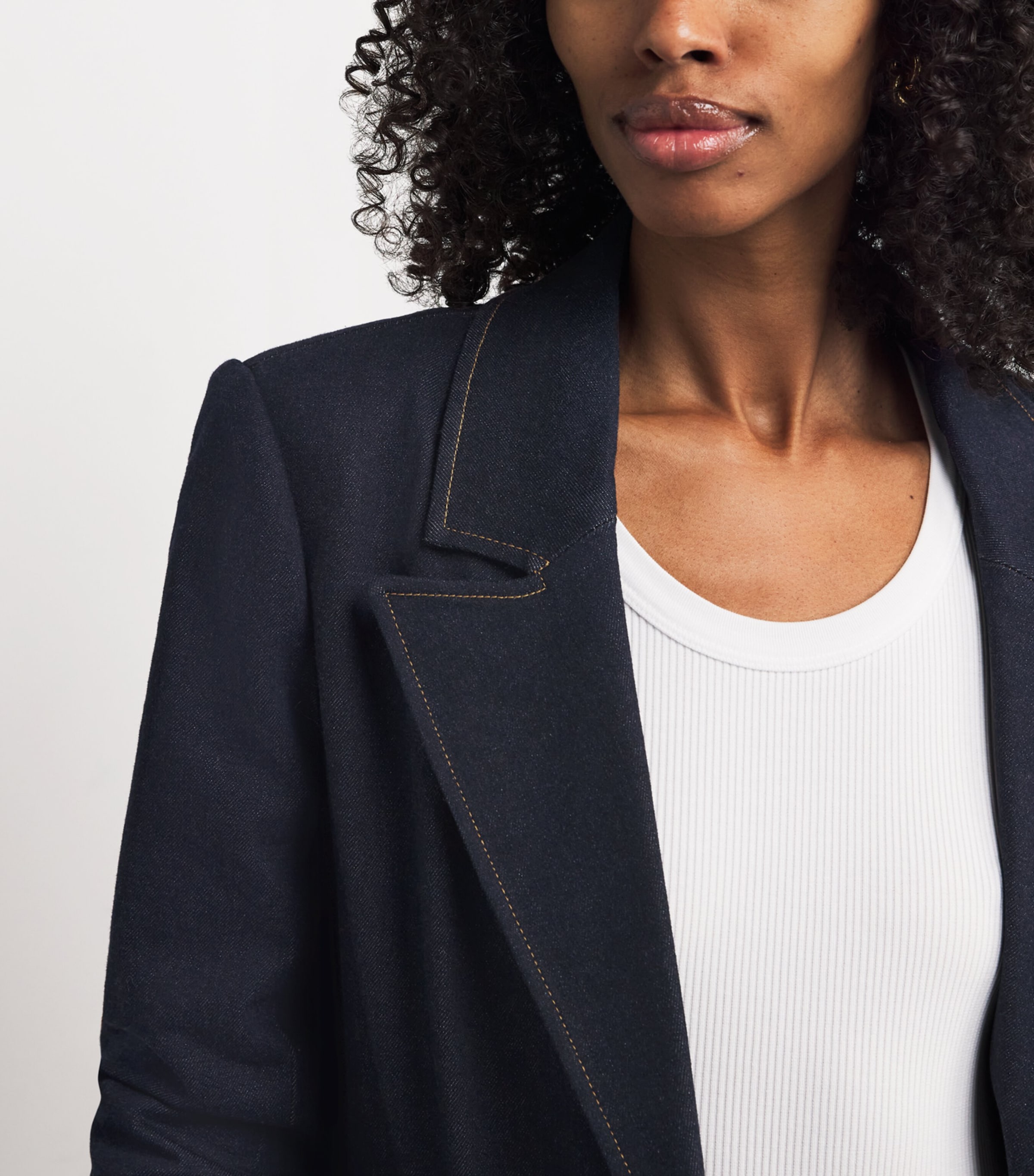 Alice+Olivia Black Denim Hoodie-Insert Jordan Blazer | Harrods US