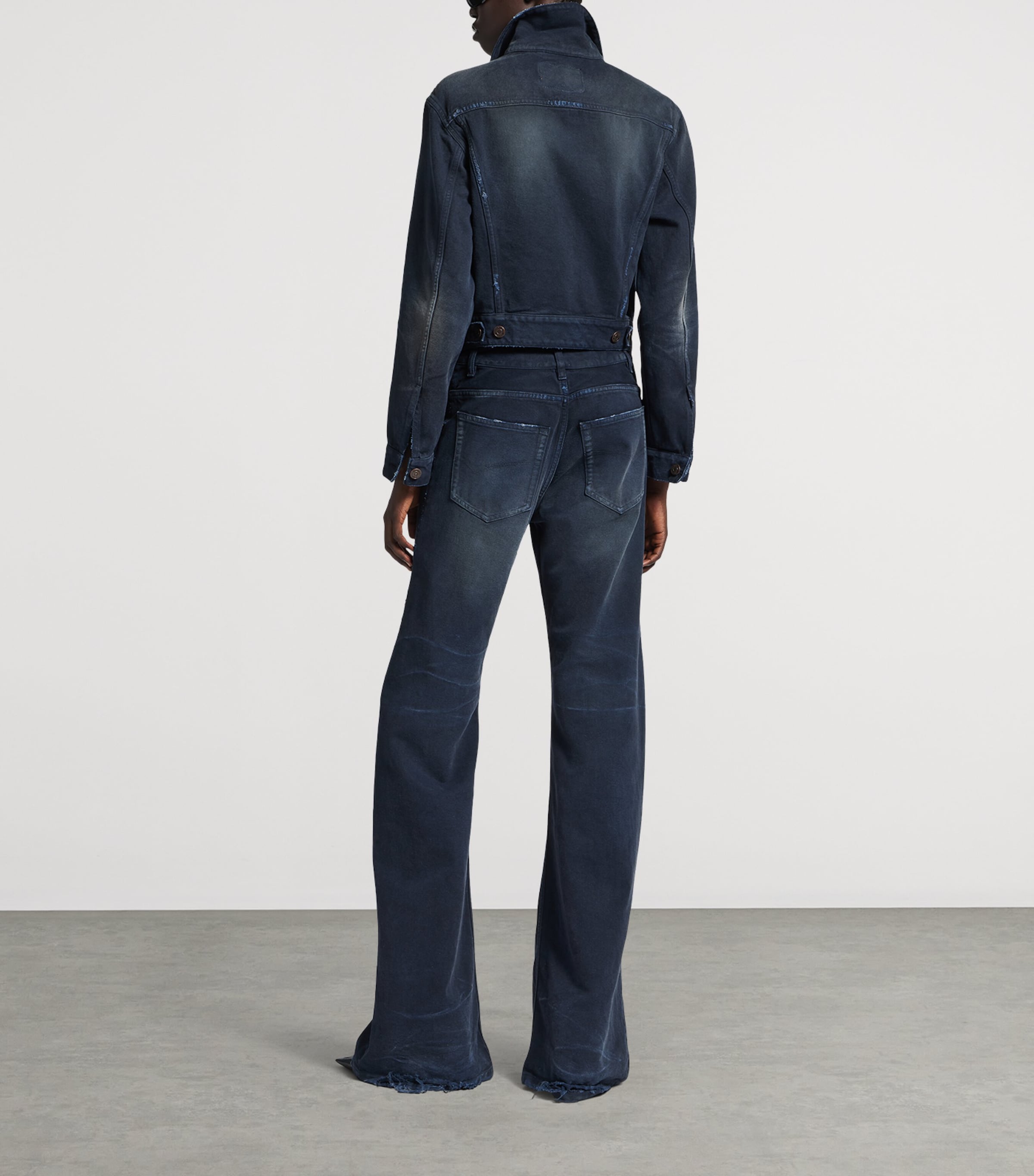 Distressed Denim Jacket 8074 Image 3