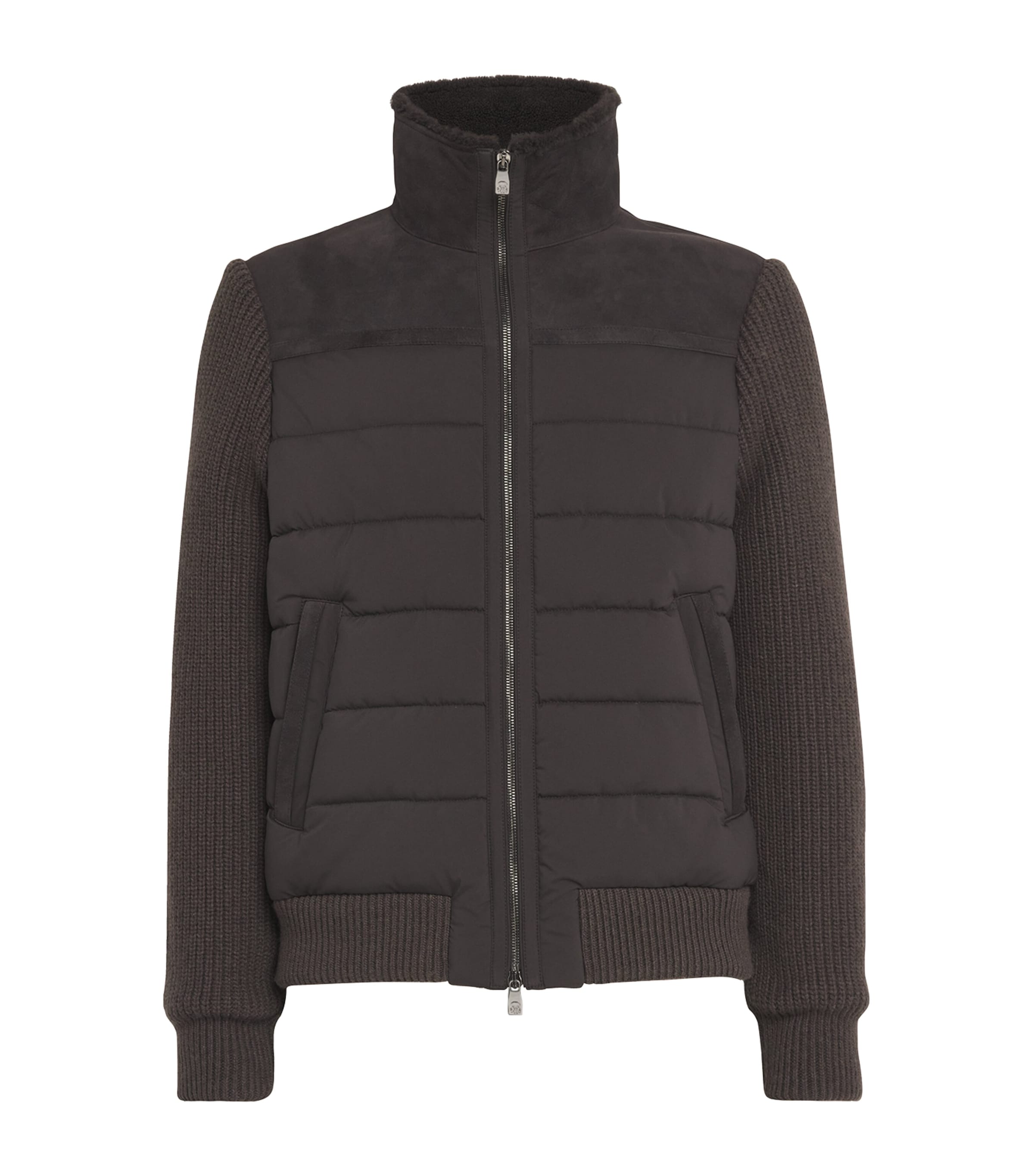 Corneliani Down-padded Field Jacket In Brown