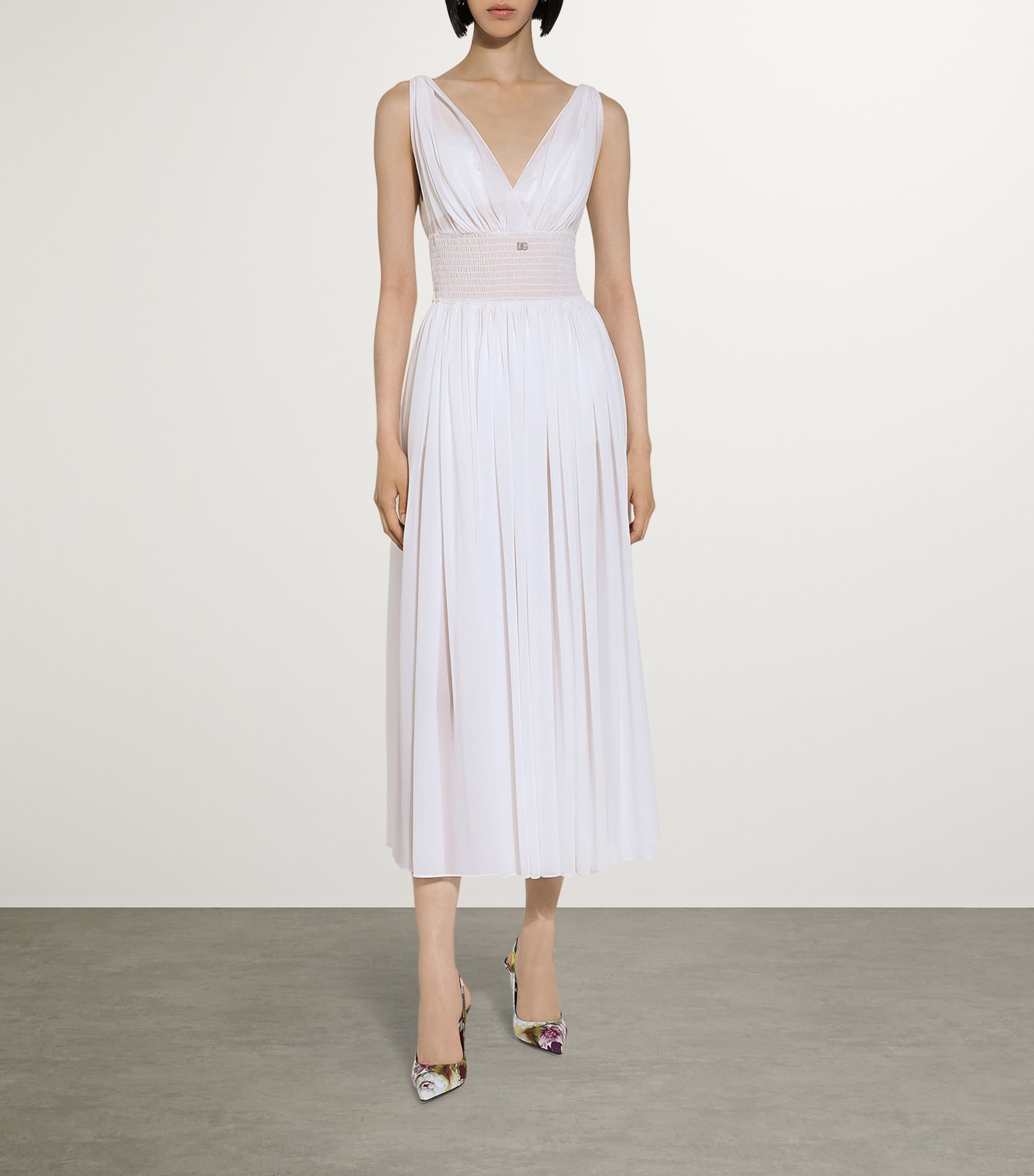 Silk DG Millennials Midi Dress W0800-OPTICAL WHITE Image 2