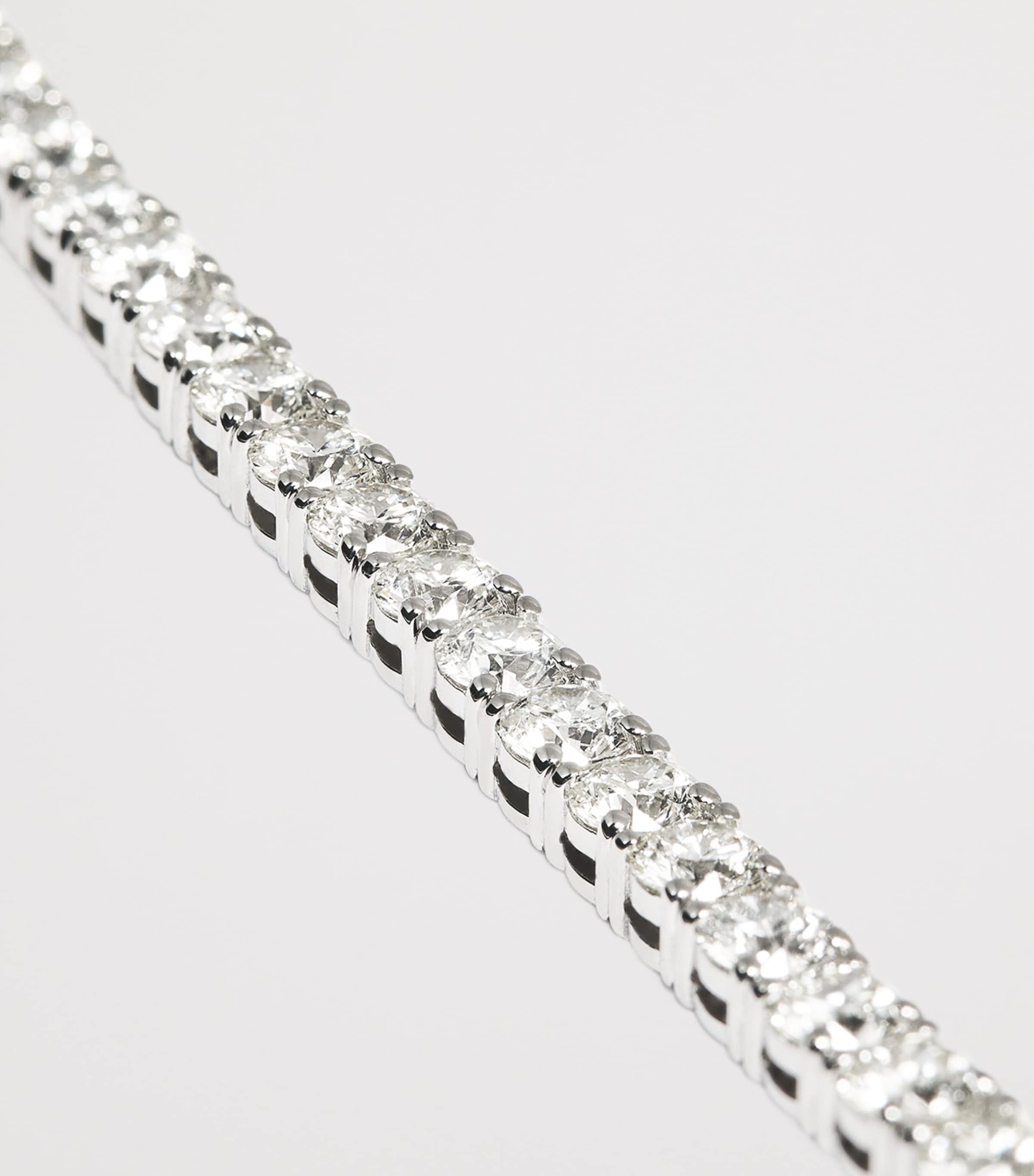White Gold and Diamond Tennis Bracelet (8.00ct) WHITE GOLD Image 6