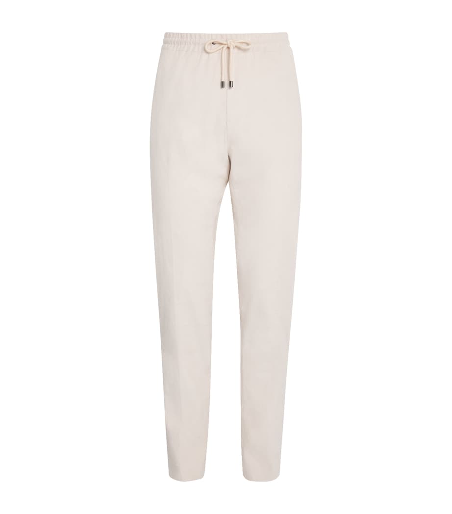 Corduroy Drawstring Trousers 81 WHITE Image 1