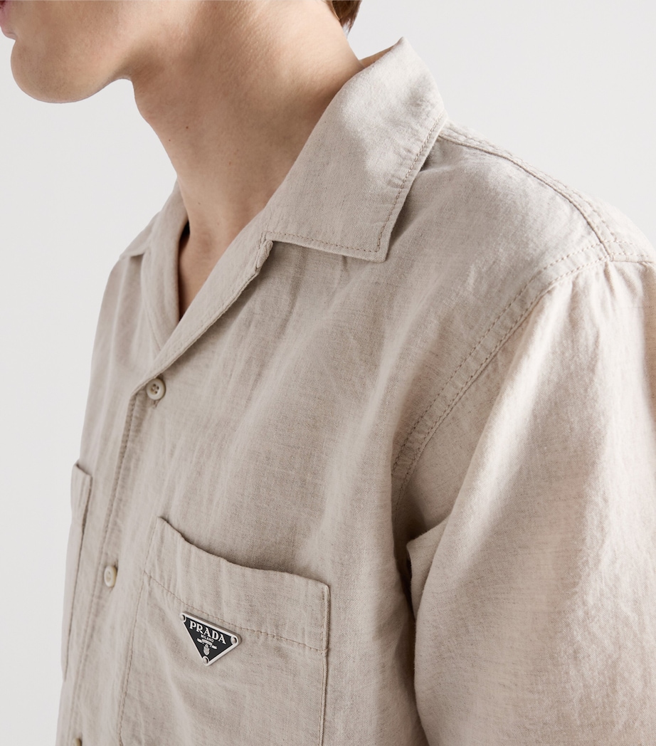 Cotton-Linen Chambray Shirt F0ABR Image 4