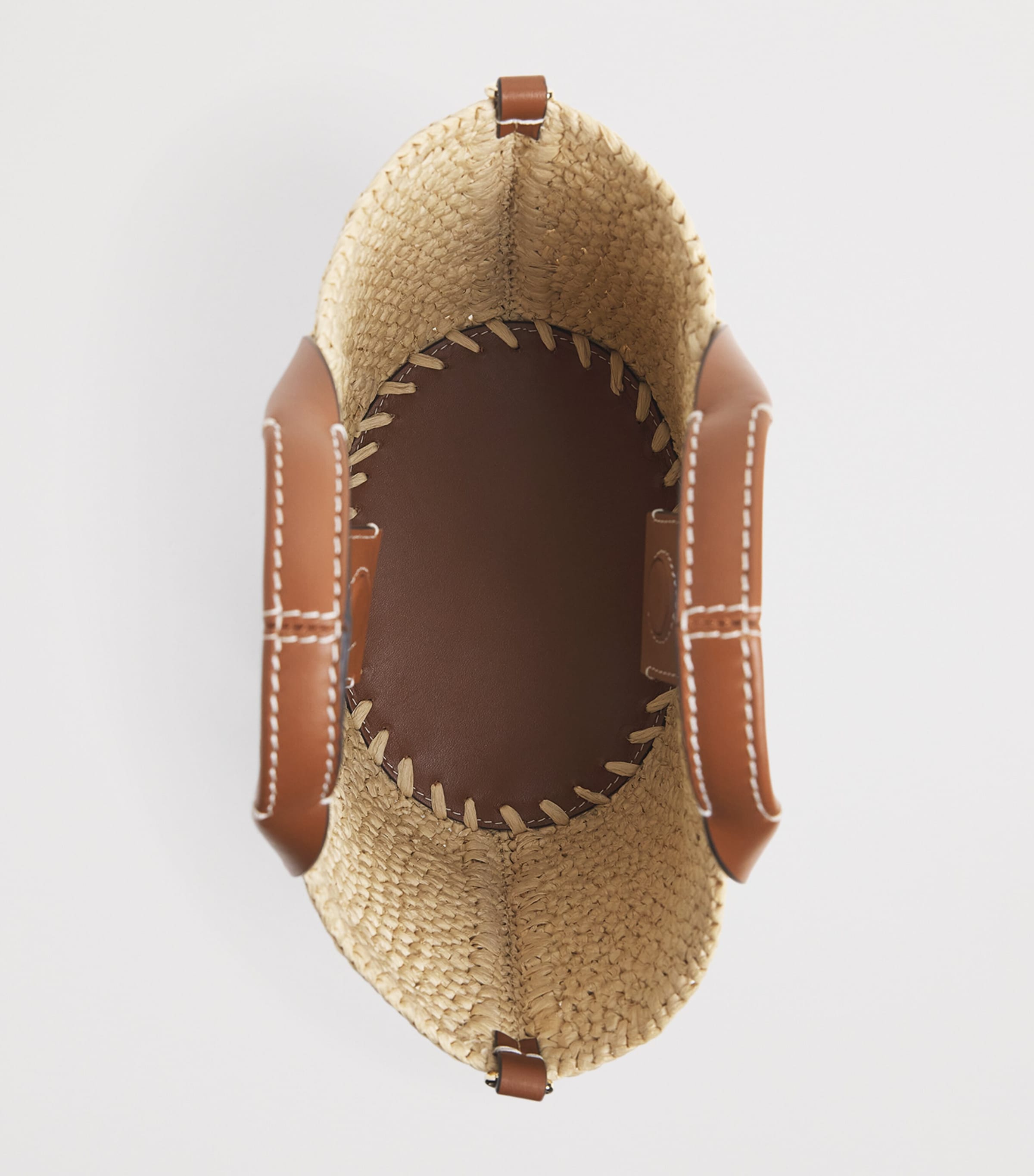 Harrods Small Raffia Tote Bag Neutral Image 7
