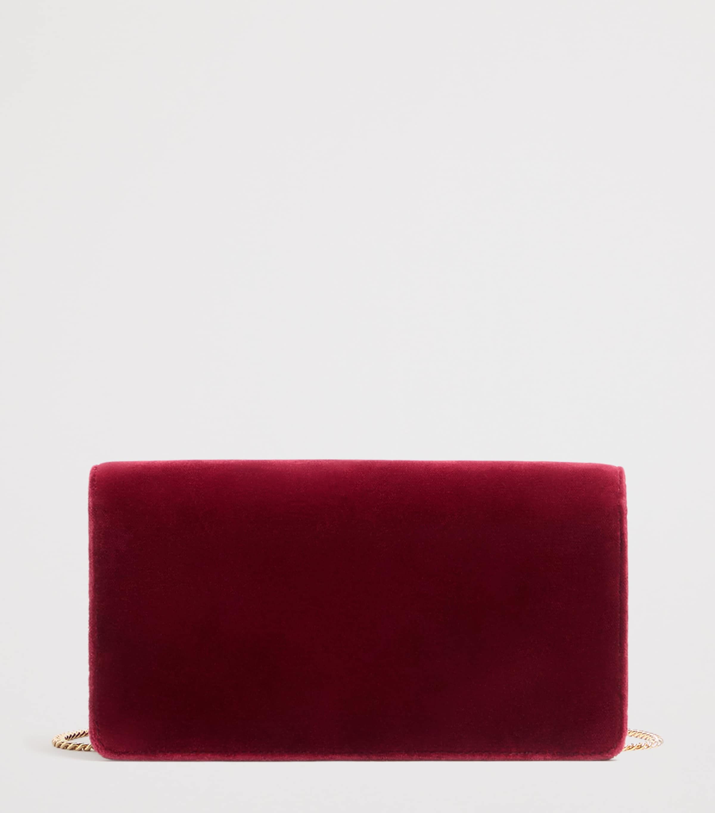 Mini Velvet VLogo Signature Bow Shoulder Bag DBL Image 4