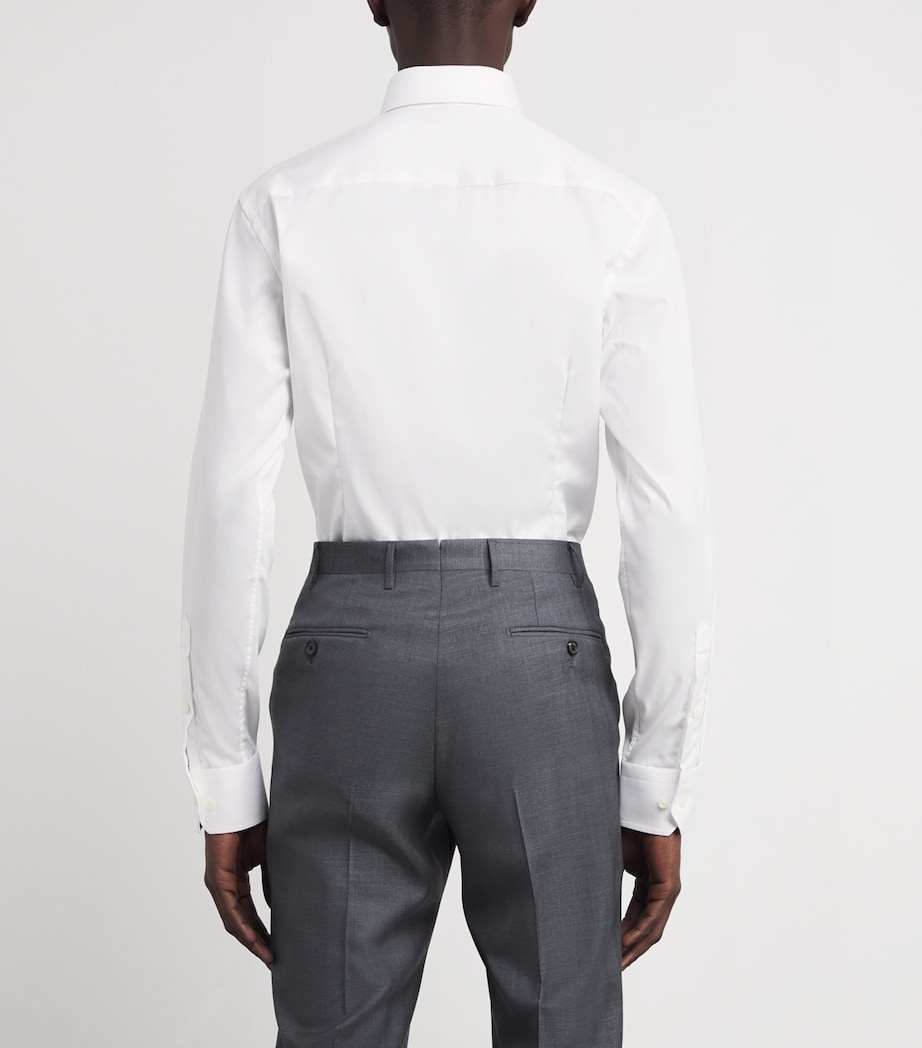 Signature Twill Slim Fit Shirt WHITE Image 4