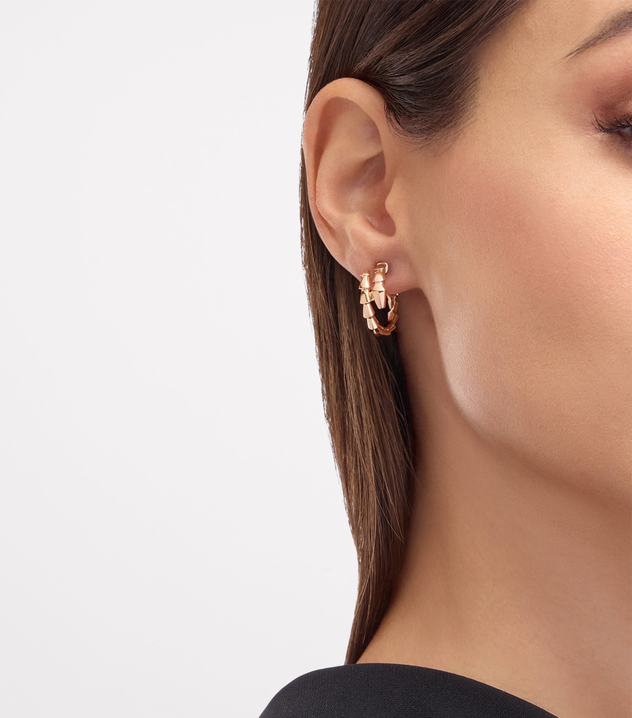 Rose Gold Serpenti Viper Earrings PINK GOLD Image 3