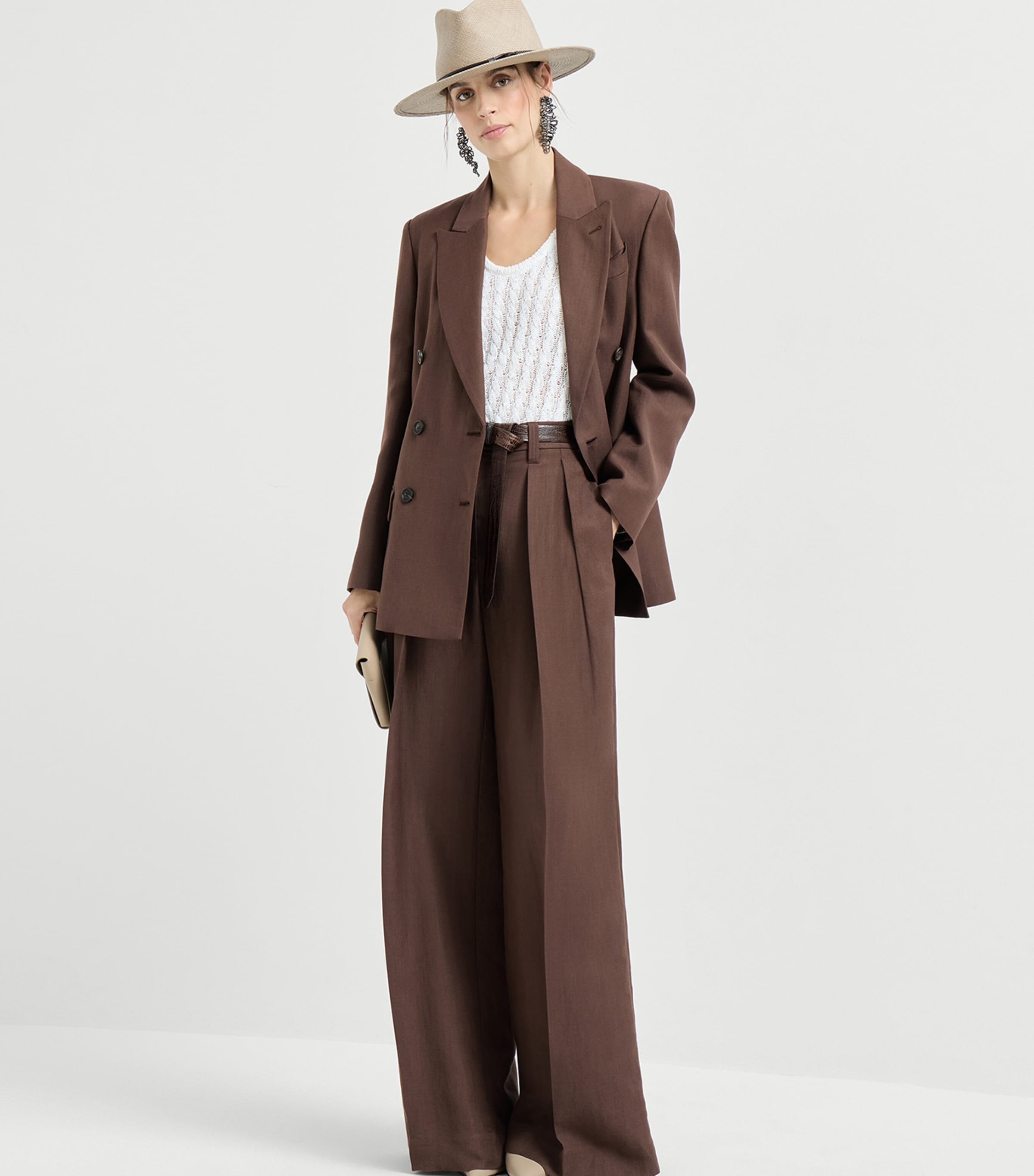 Crepe Double-Breasted Blazer C9284 Image 2