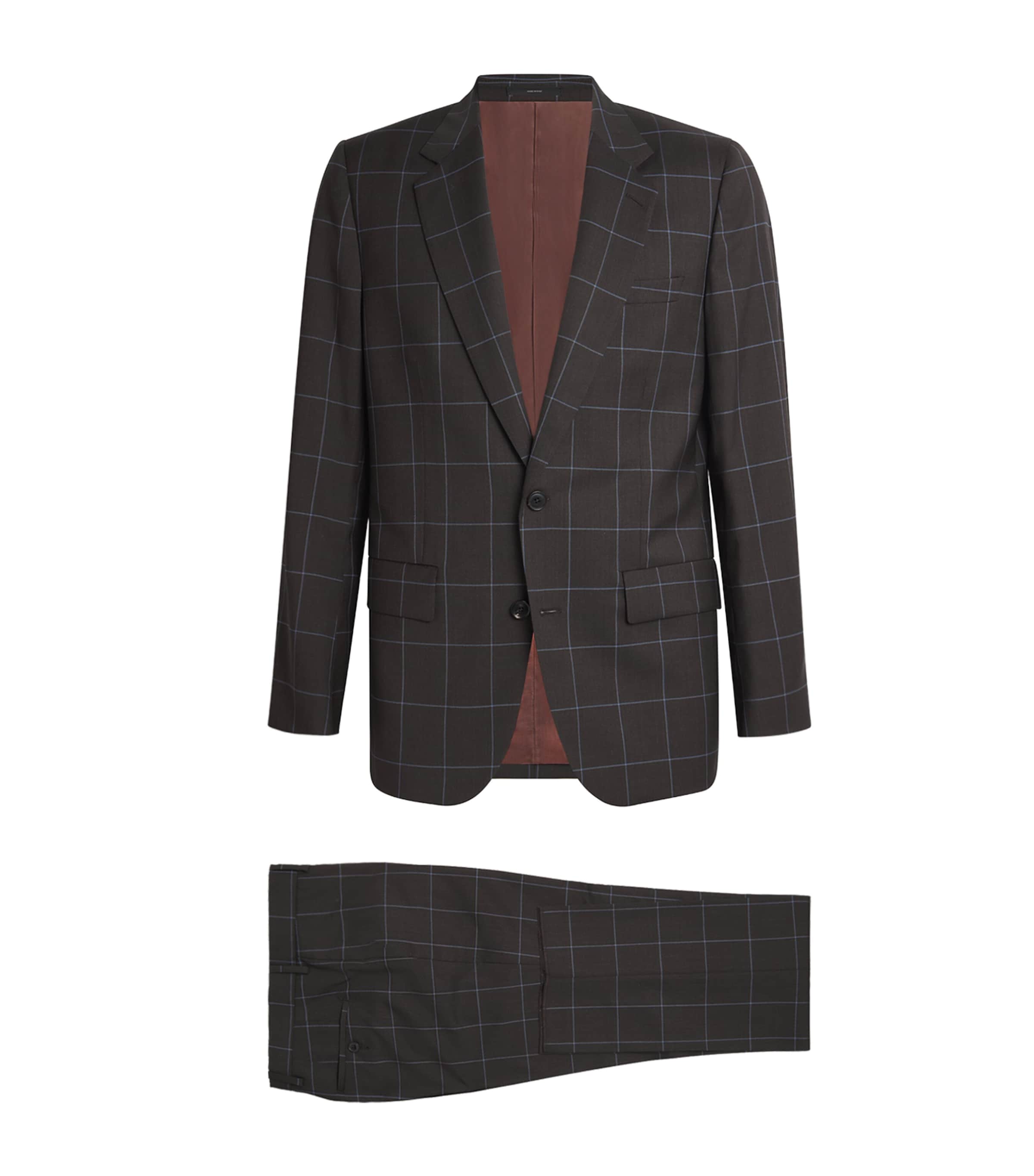 Paul Smith Checked Two-piece Suit In Gray
