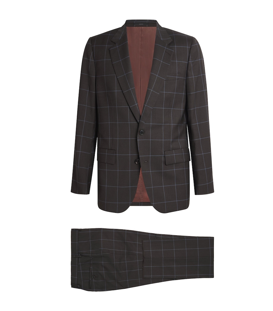 Checked Two-Piece Suit 69_DARK BROWN Image 1