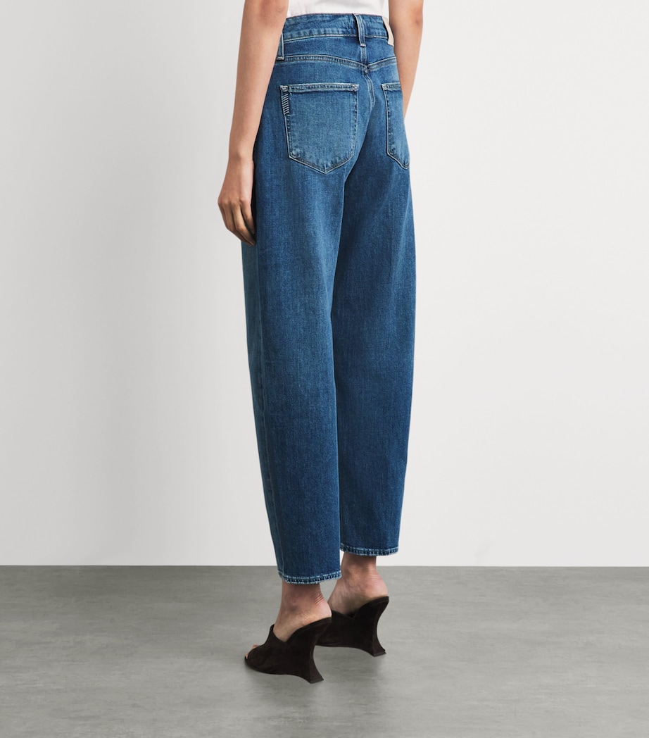 PAIGE Womens Stretch-Denim Alexis Wide-Leg Jeans Poet Image 5