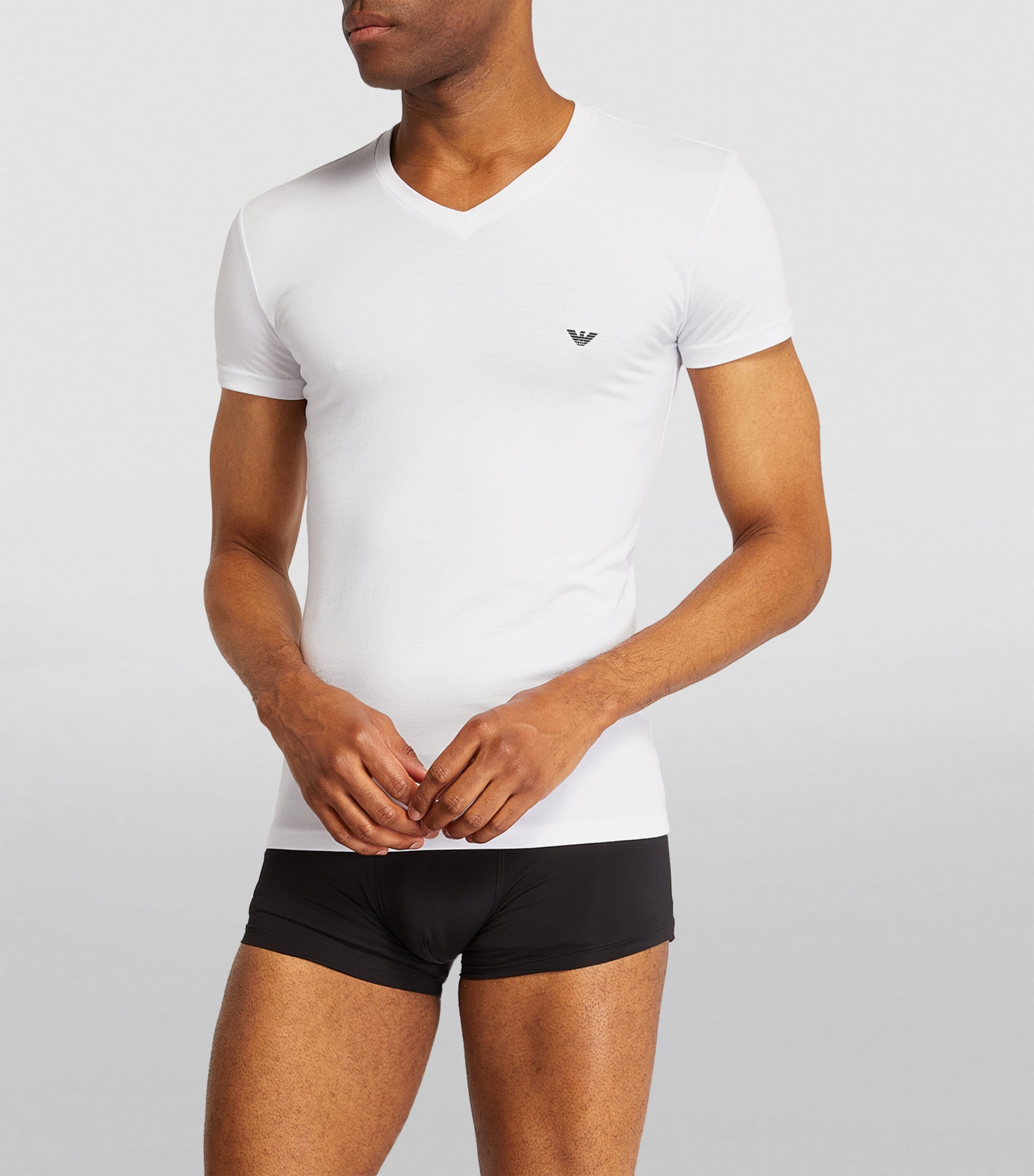 Stretch Cotton Eagle T-Shirt 00010 WHITE Image 2