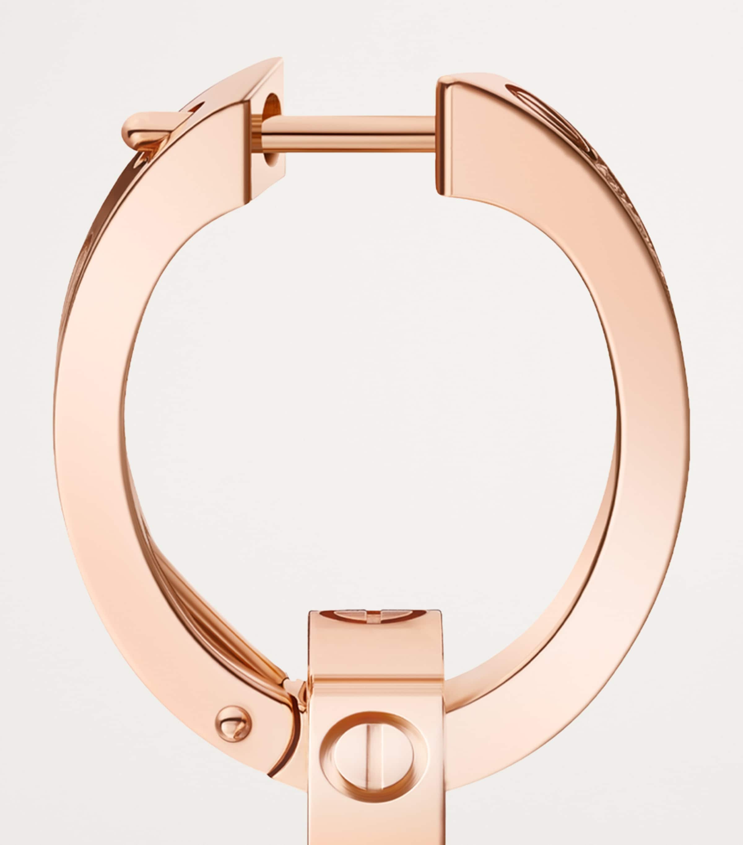 Rose Gold LOVE Double Hoop Earrings ROSE GOLD Image 5