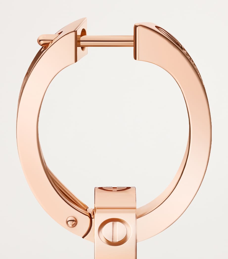 Rose Gold LOVE Double Hoop Earrings ROSE GOLD Image 5