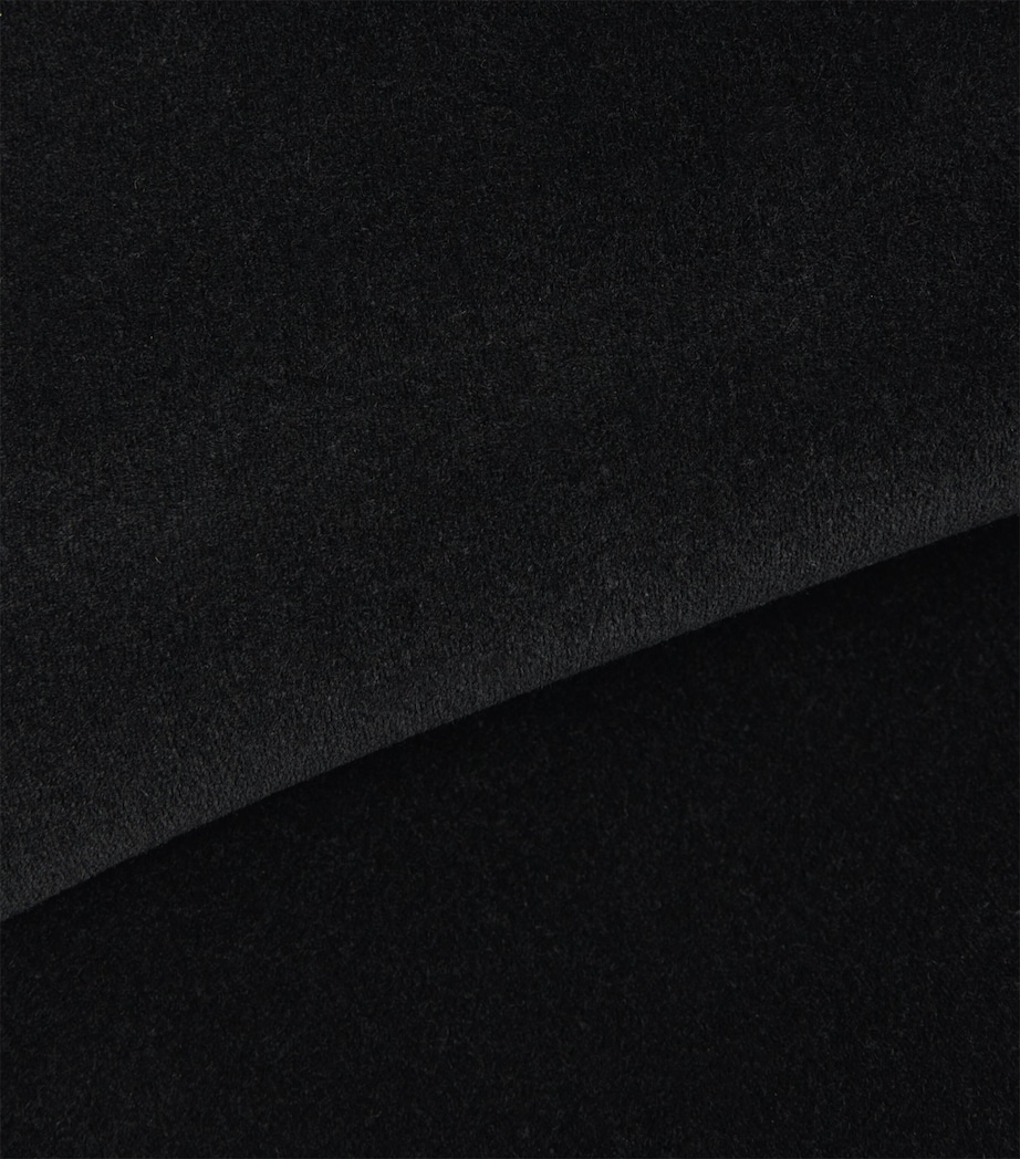 Double-Faced Velvet Tailored Trousers BLACK 001 Image 5