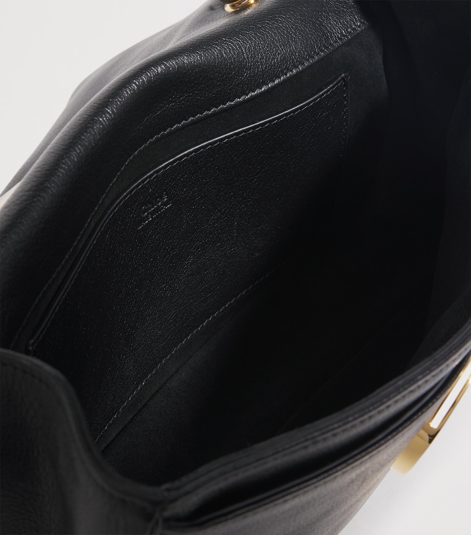 Medium Leather Heritage Shoulder Bag BAG BLACK Image 4