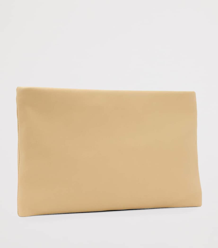 AllSaints Leather Bettina Clutch Bag Mellow Yellow Image 5