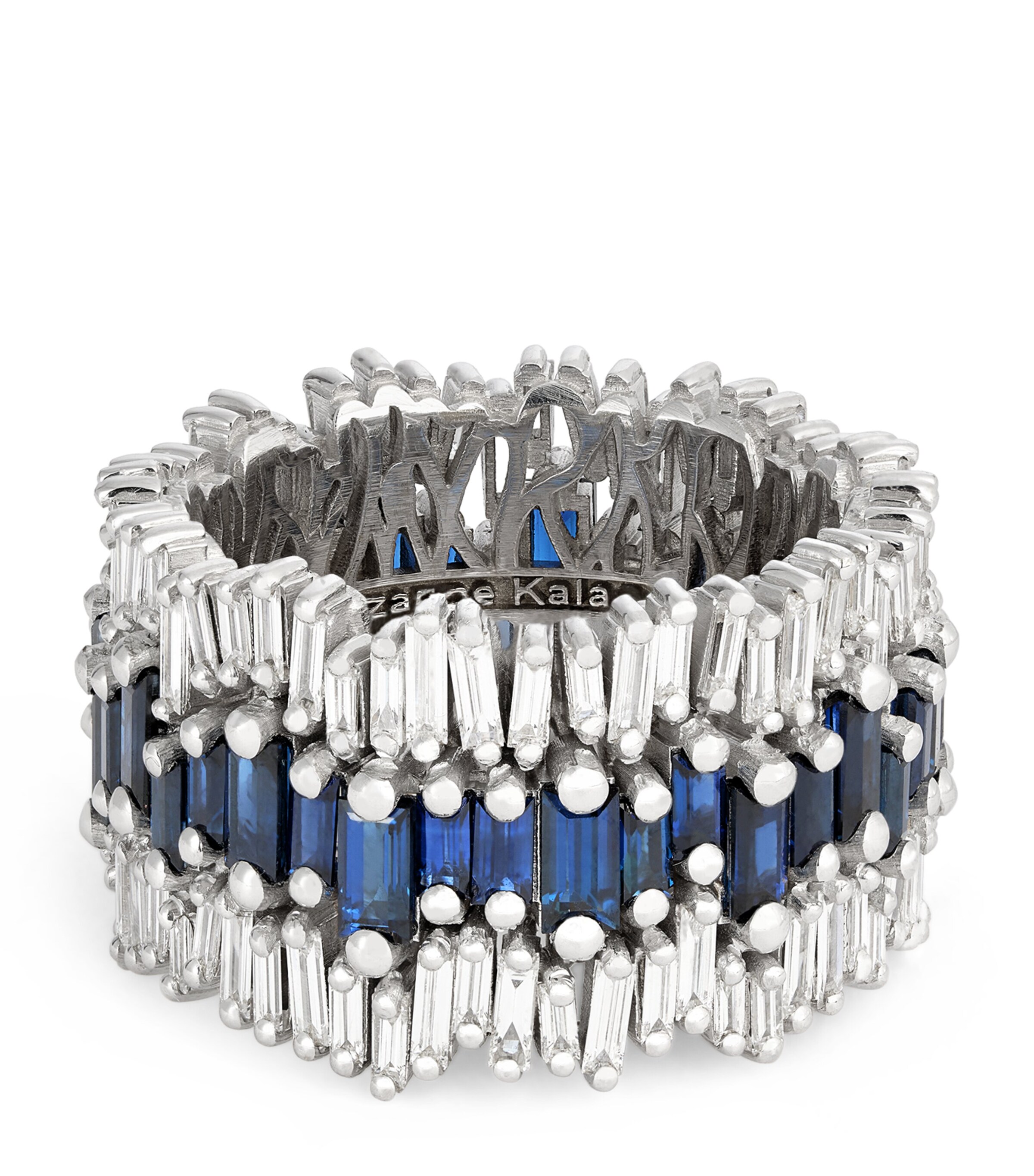 Suzanne Kalan White Gold, Diamond And Sapphire One Of A Kind Ring In Blue