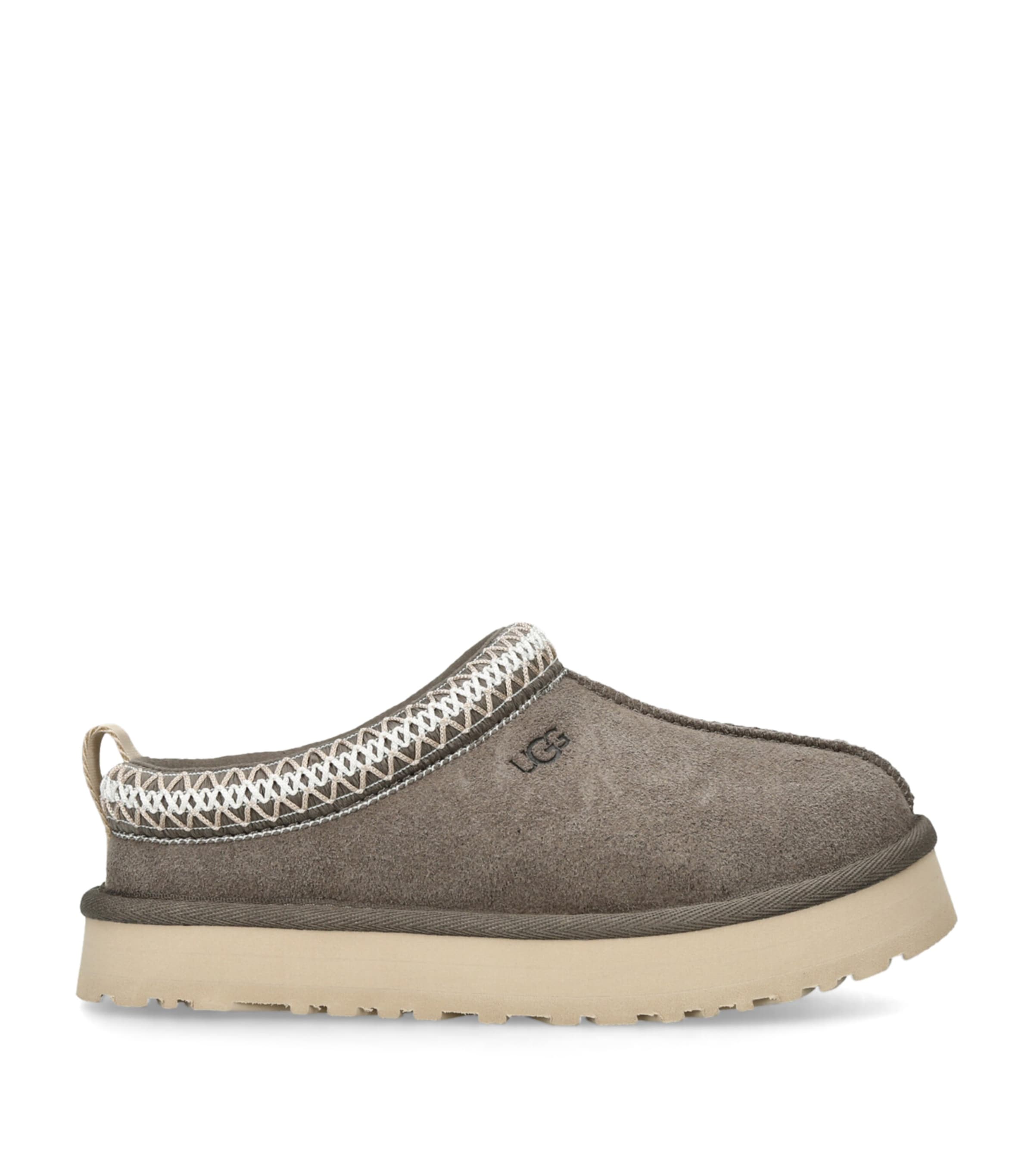 UGG Kids Suede Tazz Slippers Dark Green Image 1