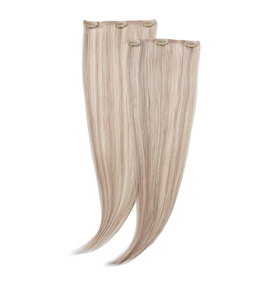 Beauty Works x Huda BARELY THERE Mix & Match Duo Clip-In Hair Extensions (20") ICED BLONDE Image 1