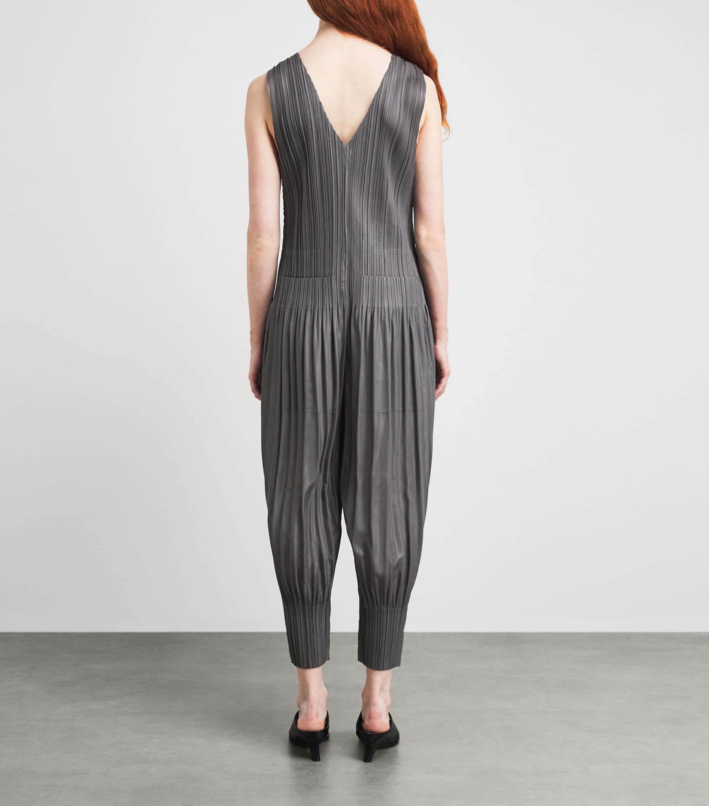 Pleats Please Issey Miyake Womens Fluffy Basics Jumpsuit Grey Image 4