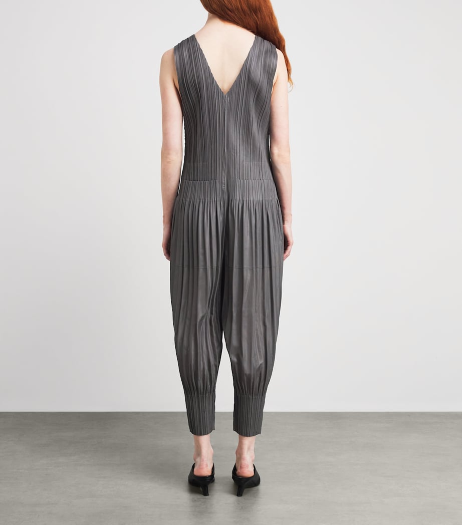 Pleats Please Issey Miyake Womens Fluffy Basics Jumpsuit Grey Image 4