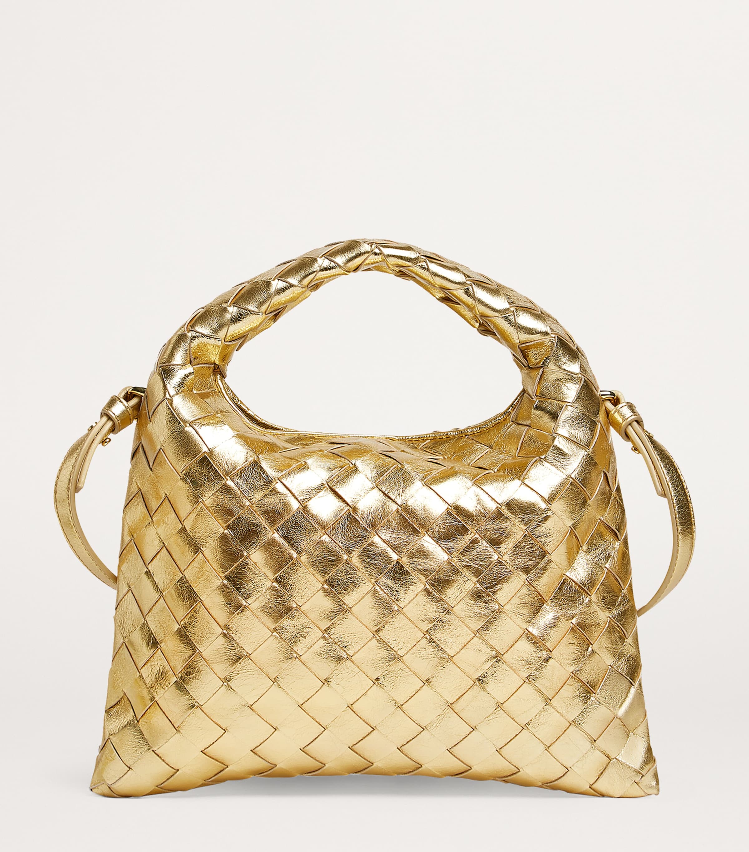 Bottega Veneta Mini Lambskin Hop Top-Handle Bag Image 3