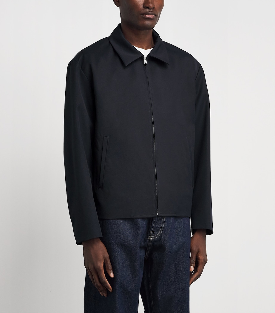 Sandro Paris Mens Lightweight Zipped Jacket Navy Blue Image 4