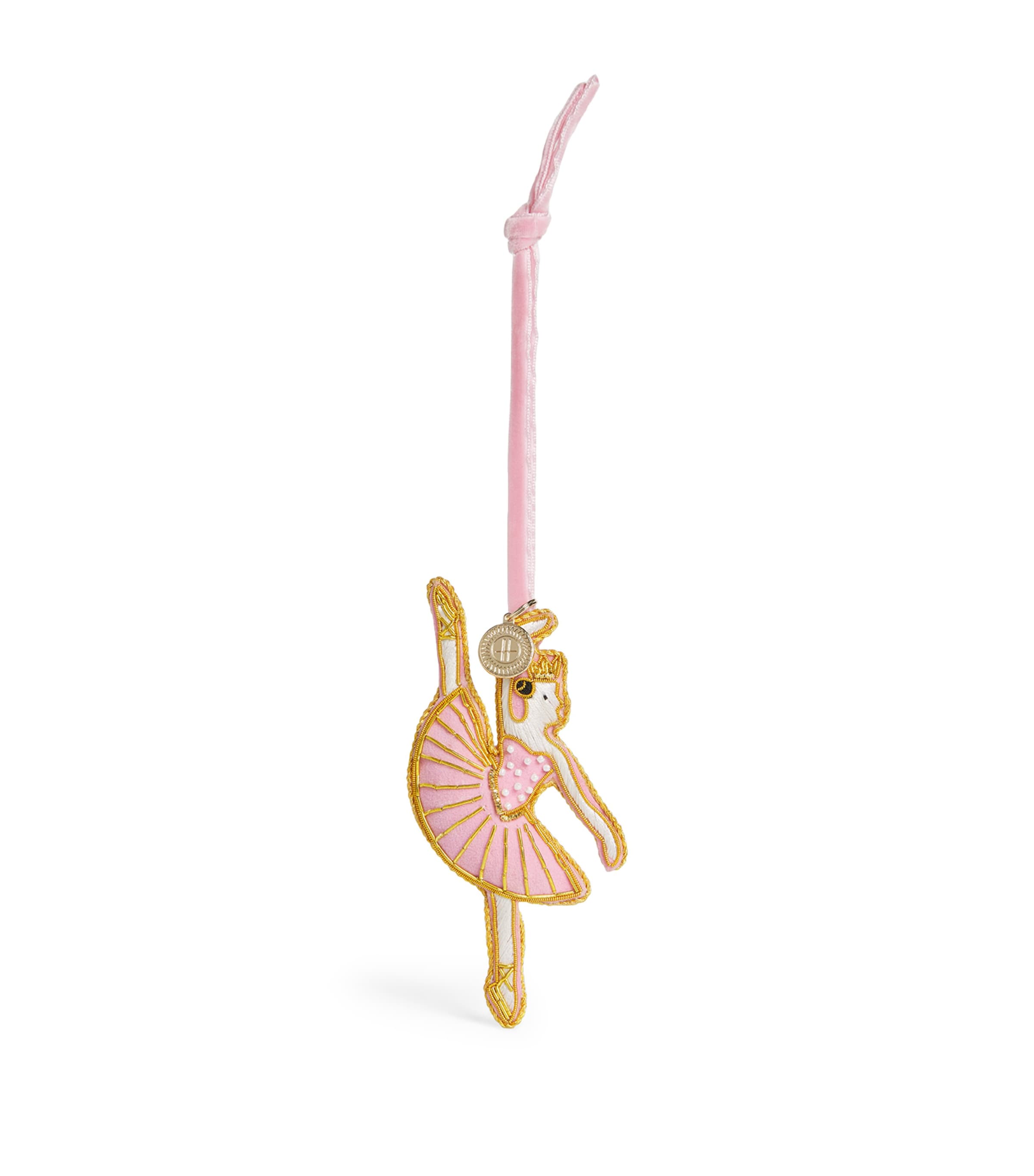 Harrods Ballerina Tree Decoration In Pink