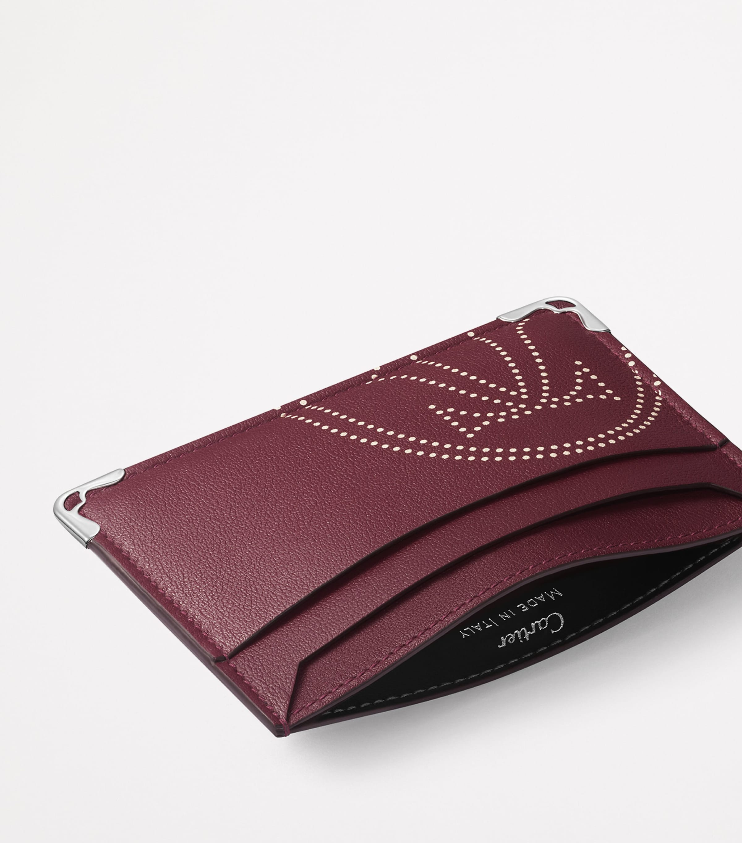 Leather Double Must de Cartier Card Holder BORDEAUX Image 3