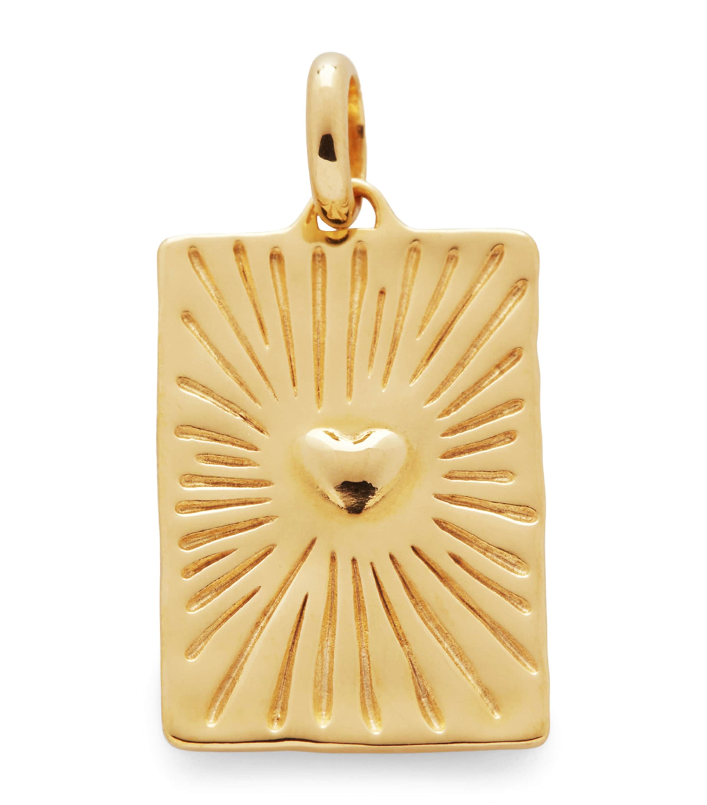 Monica Vinader Gold Vermeil Talisman Heart Charm Gold Vermeil Image 1