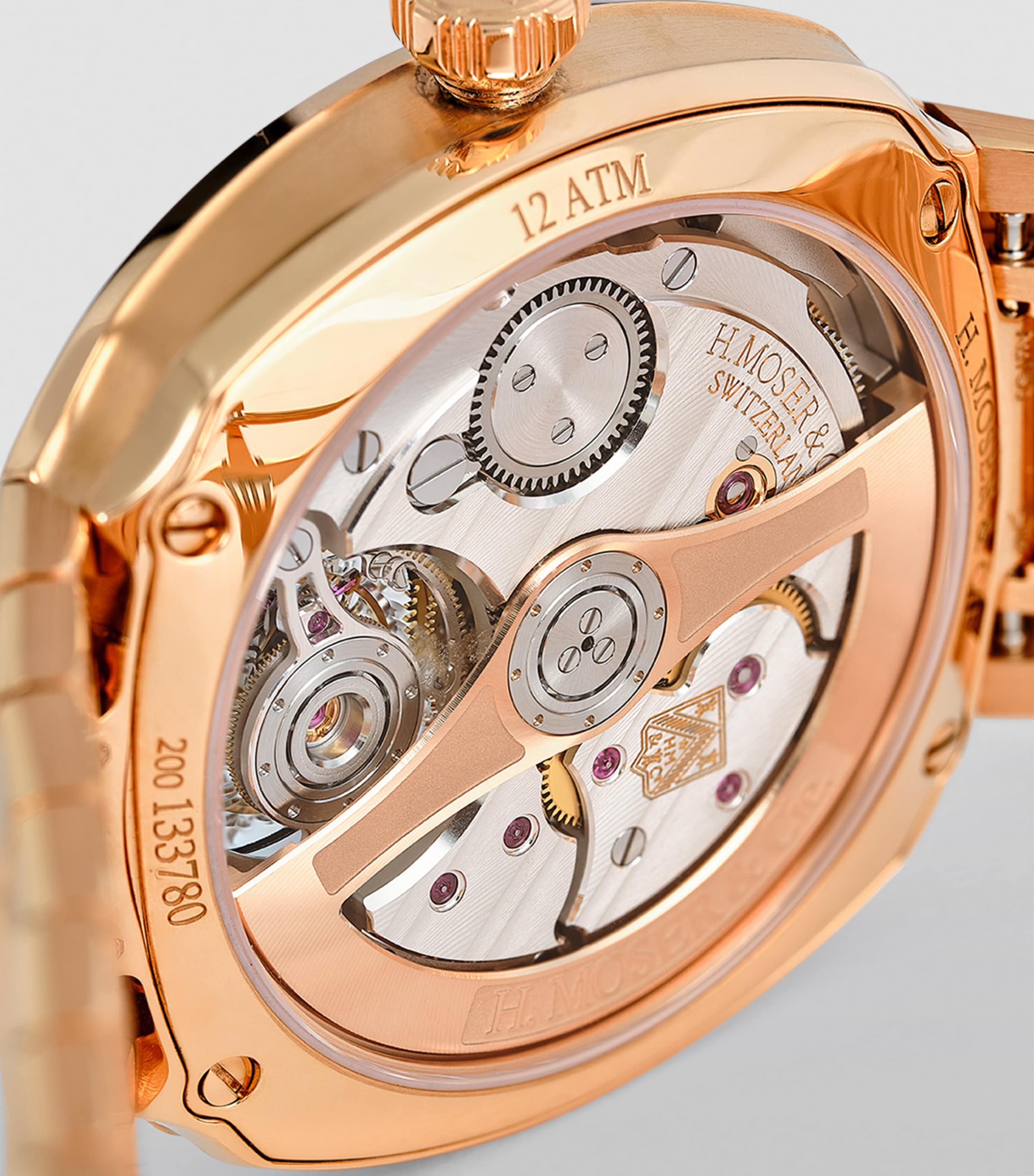 H. Moser & Cie Rose Gold Streamliner Watch 40mm Black Image 3